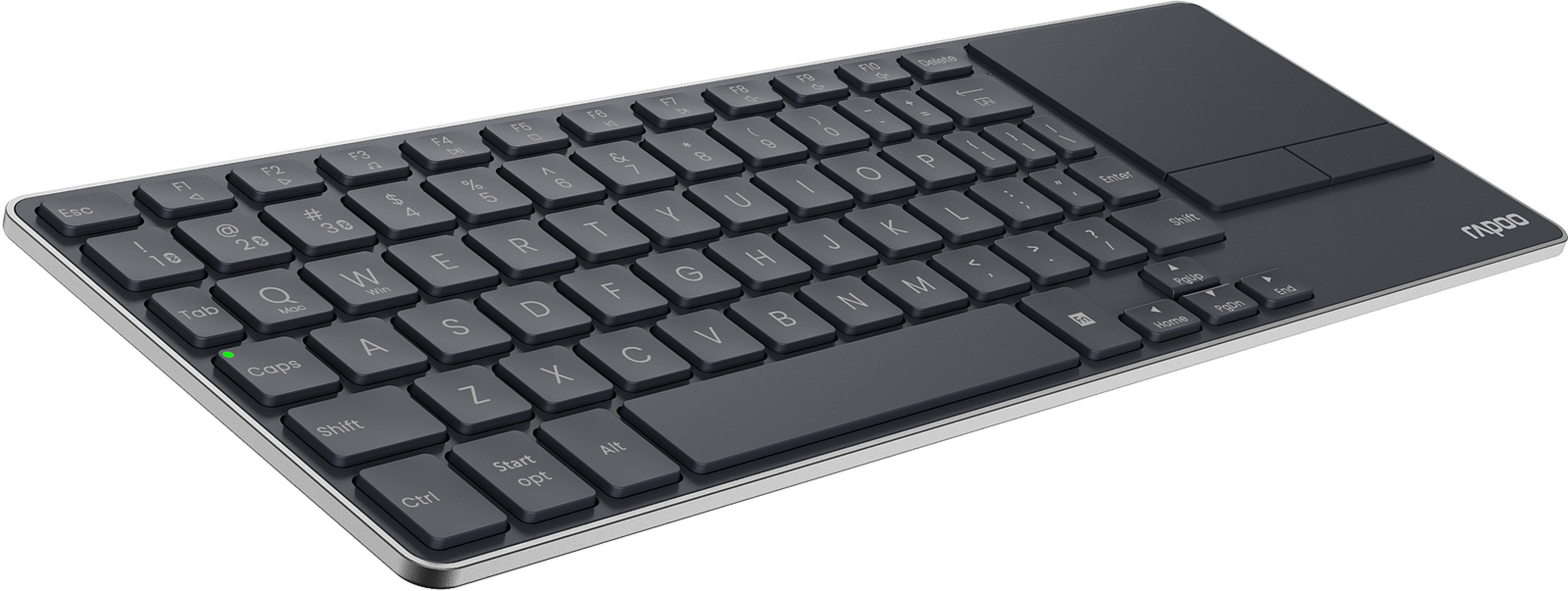 RAPOO E2810M Smart TV Multi-Media Wireless metal Keyboard black DE