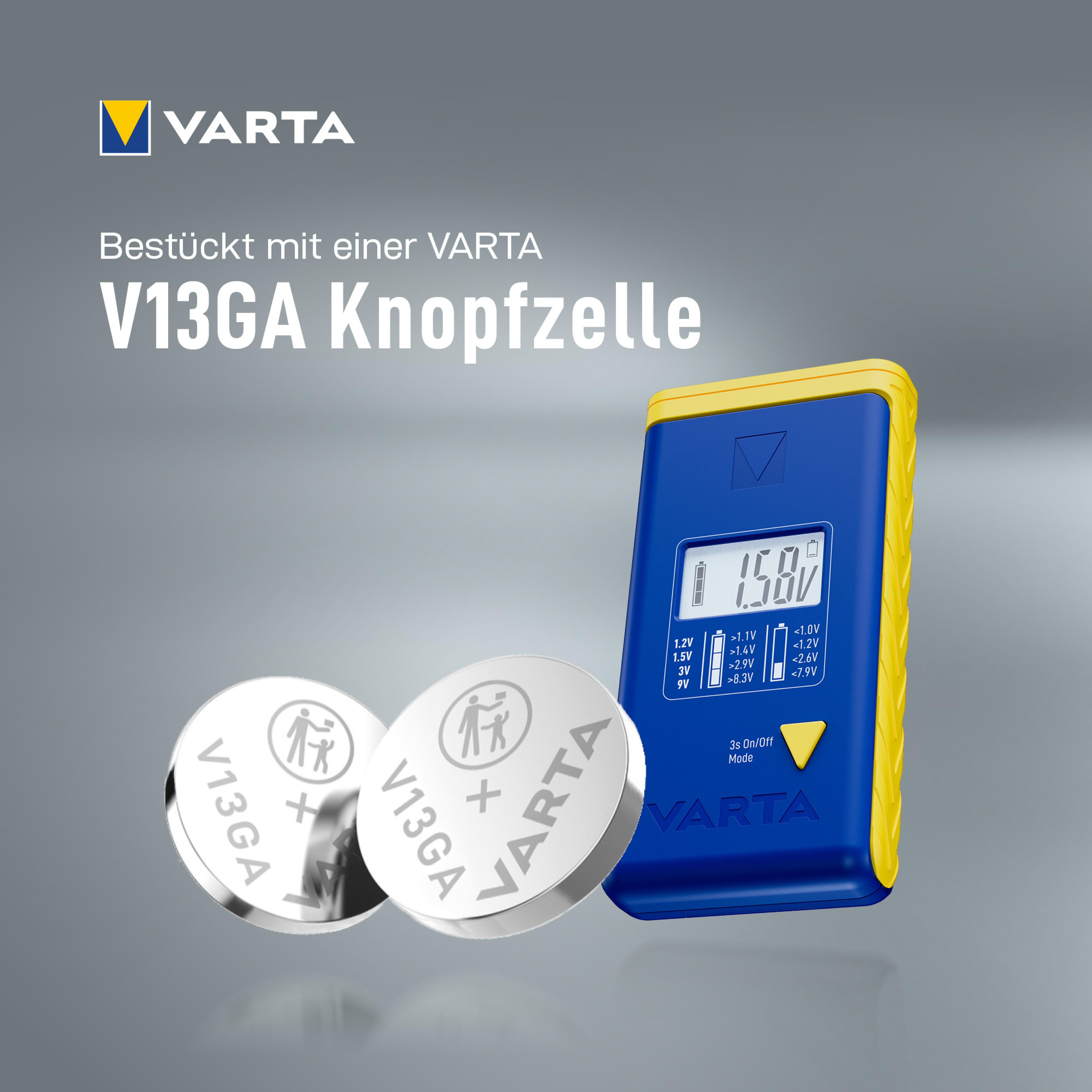 Varta Batterie Tester LCD Digital