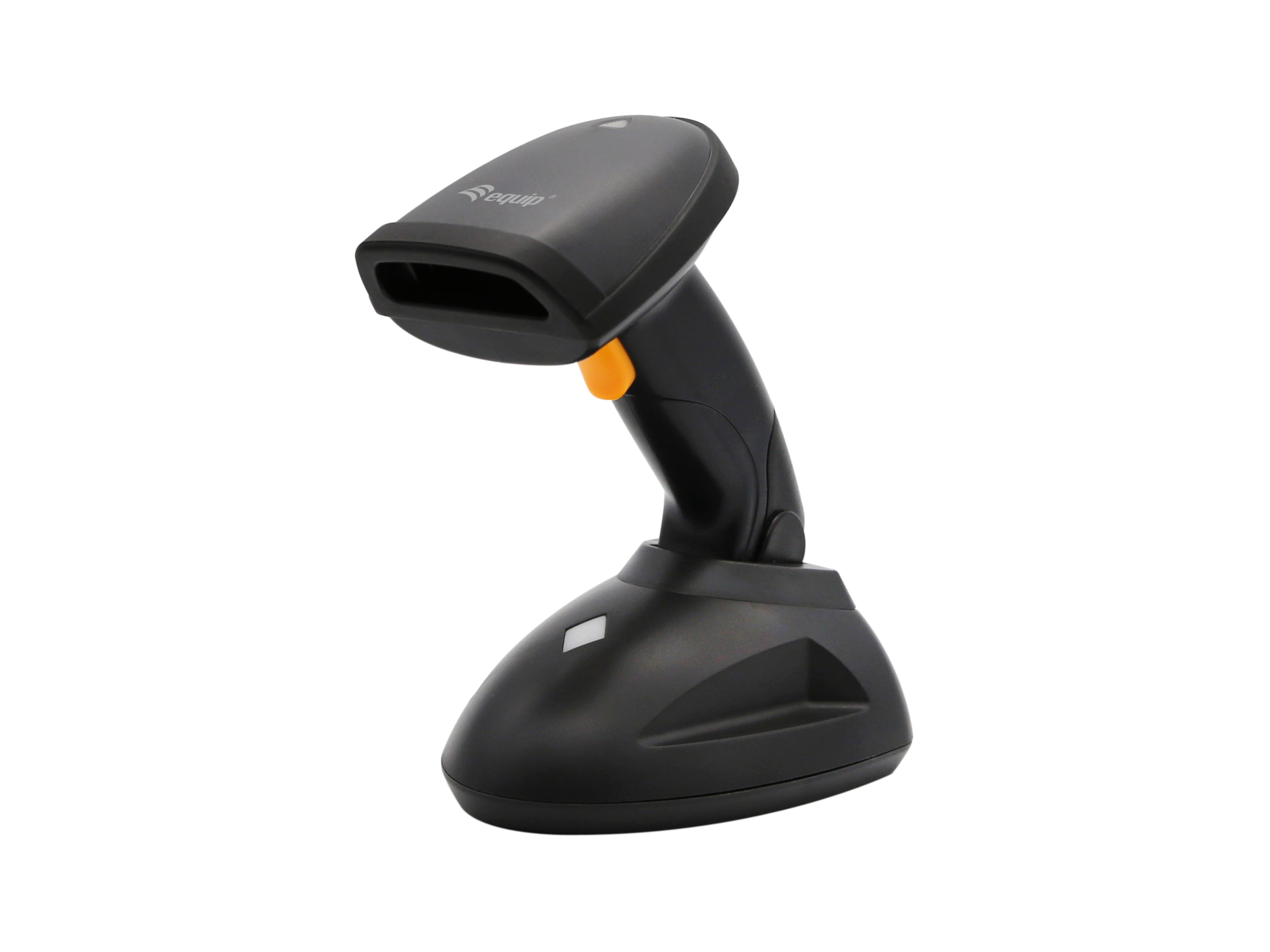 Equip 2D-Barcodescanner Laser Wireless/433MHz+Halter schwarz