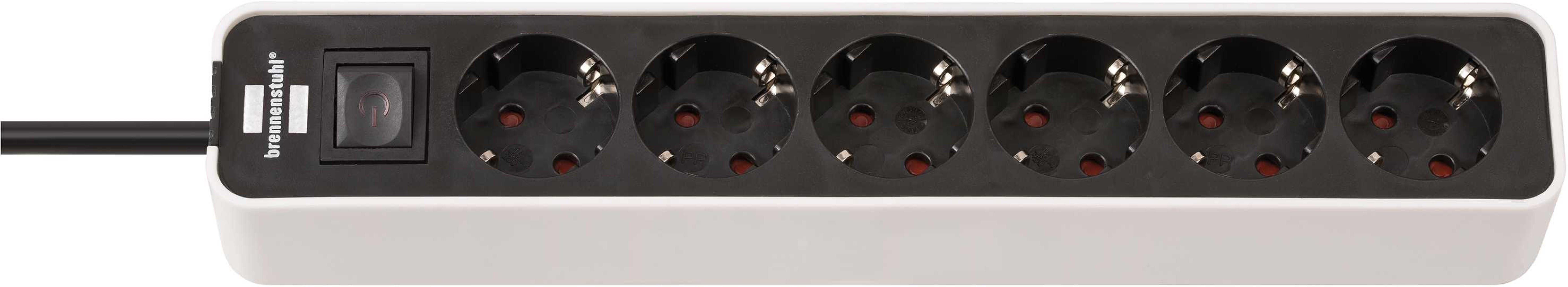 Brennenstuhl Steckdosenleiste Ecolor 6x weiss/schwarz