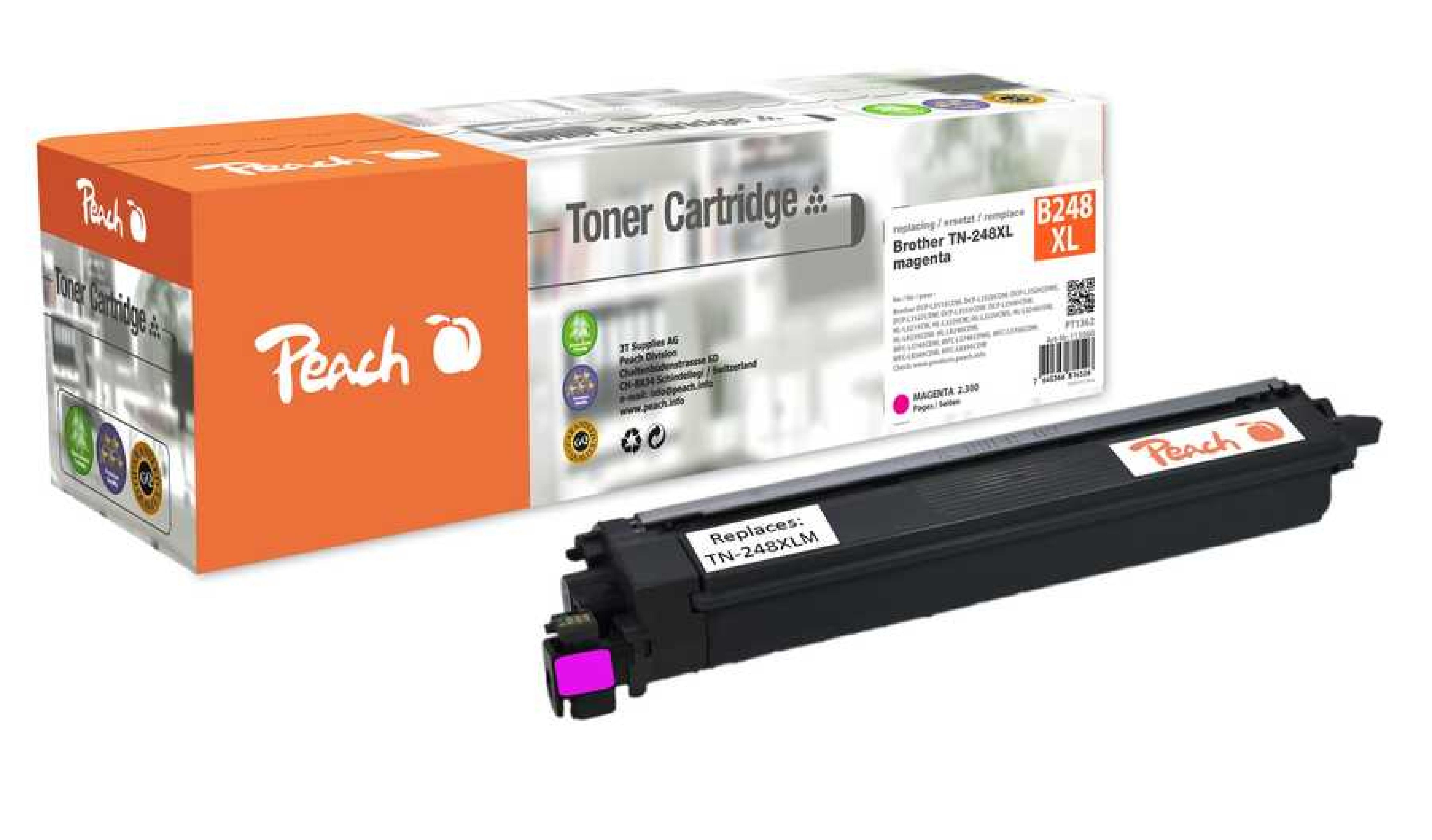 Peach Toner Brother TN-248XL (DCP-L3520) magenta 2300 Seiten remanufac