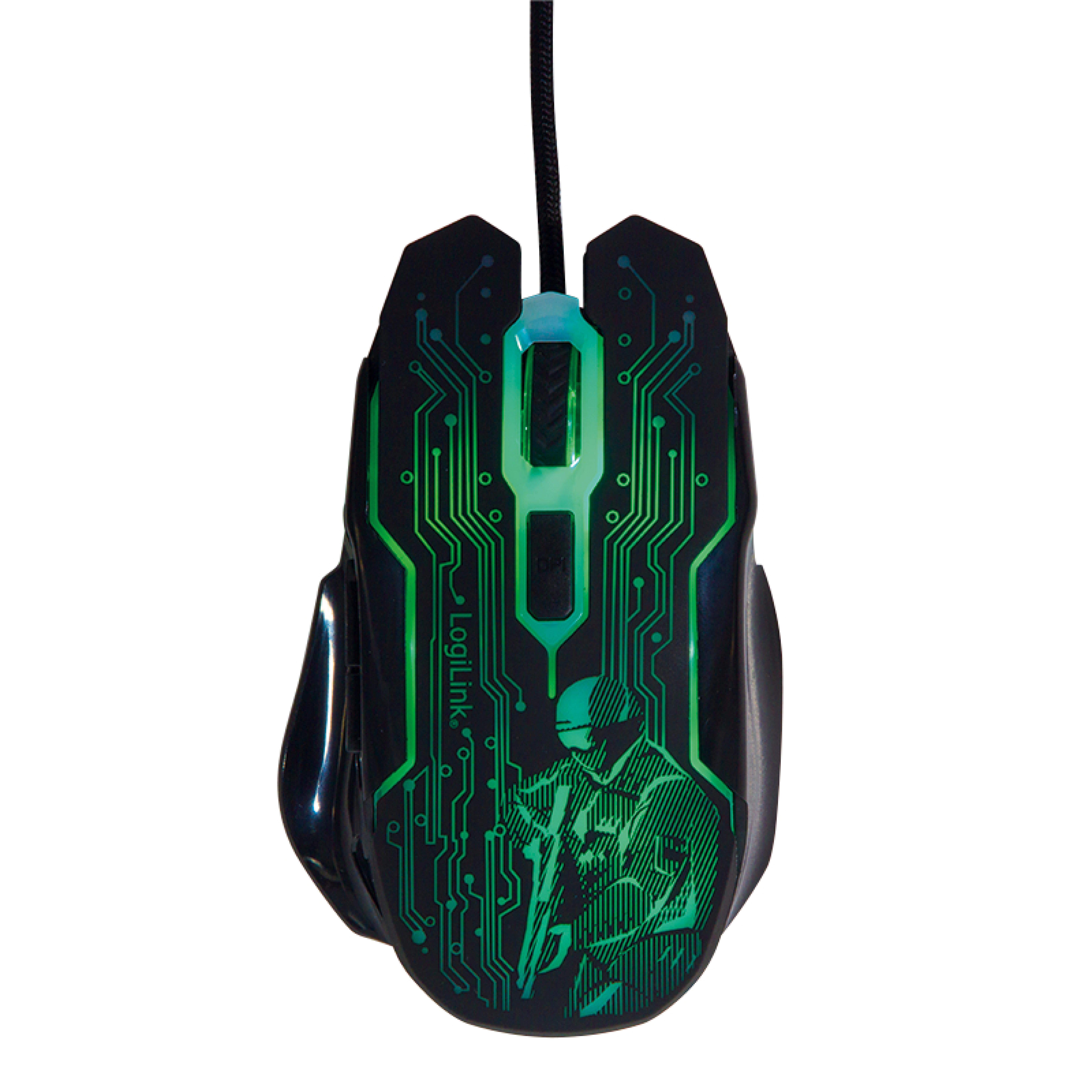 Logilink Gaming Maus, USB, 6-button, 2400dpi