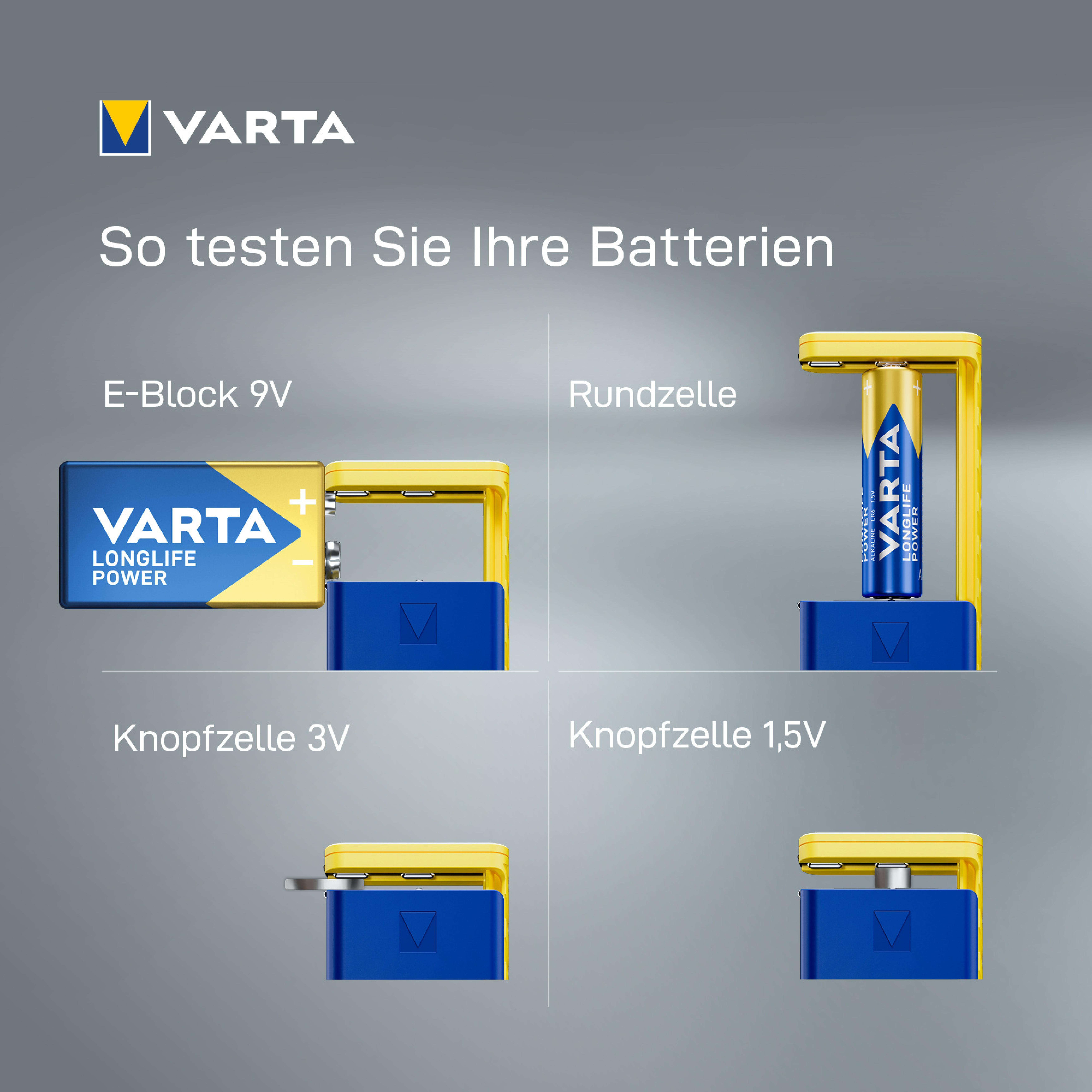 Varta Batterie Tester LCD Digital