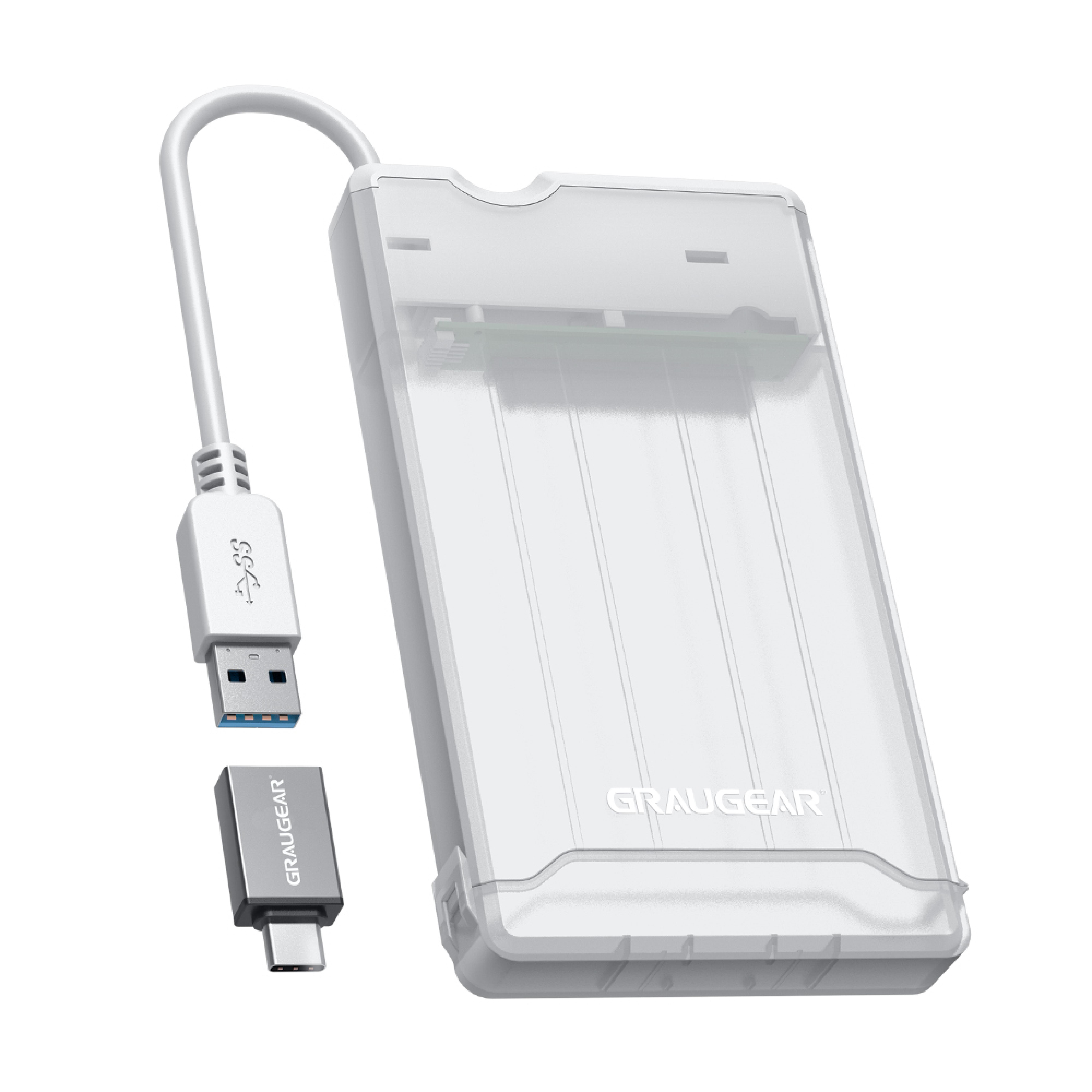 GRAUGEAR externes Festpl.Gehaeuse 2,5"HDD/SSD USB 3.2 Alu