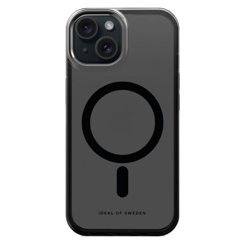 Schwarze iPhone-Hülle von IDEAL OF SWEDEN mit kreisförmigem Design und Kameraaussparung