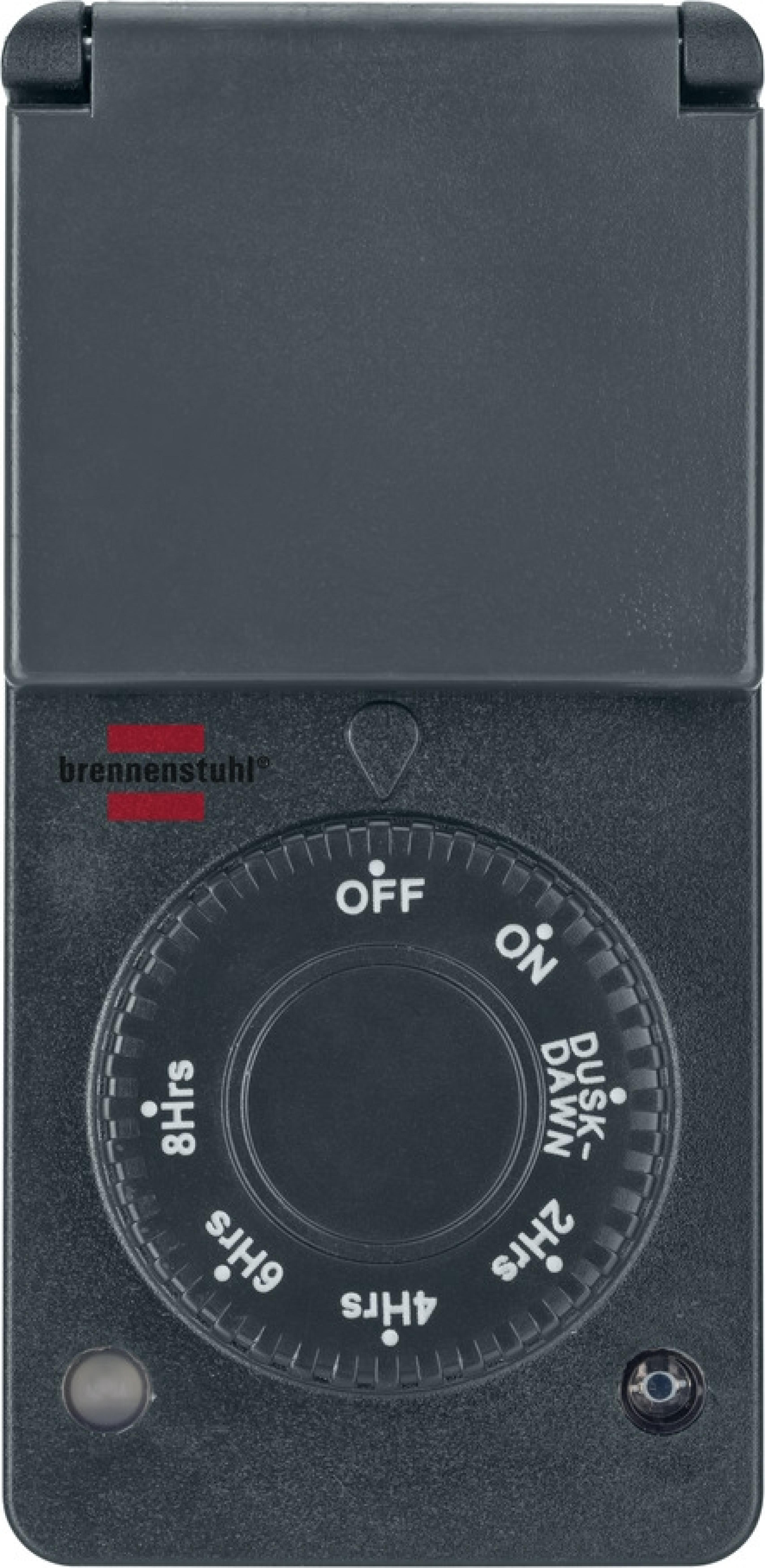 Brennenstuhl Timer mit Daemmerungssensor mechan. IP44 anthr.