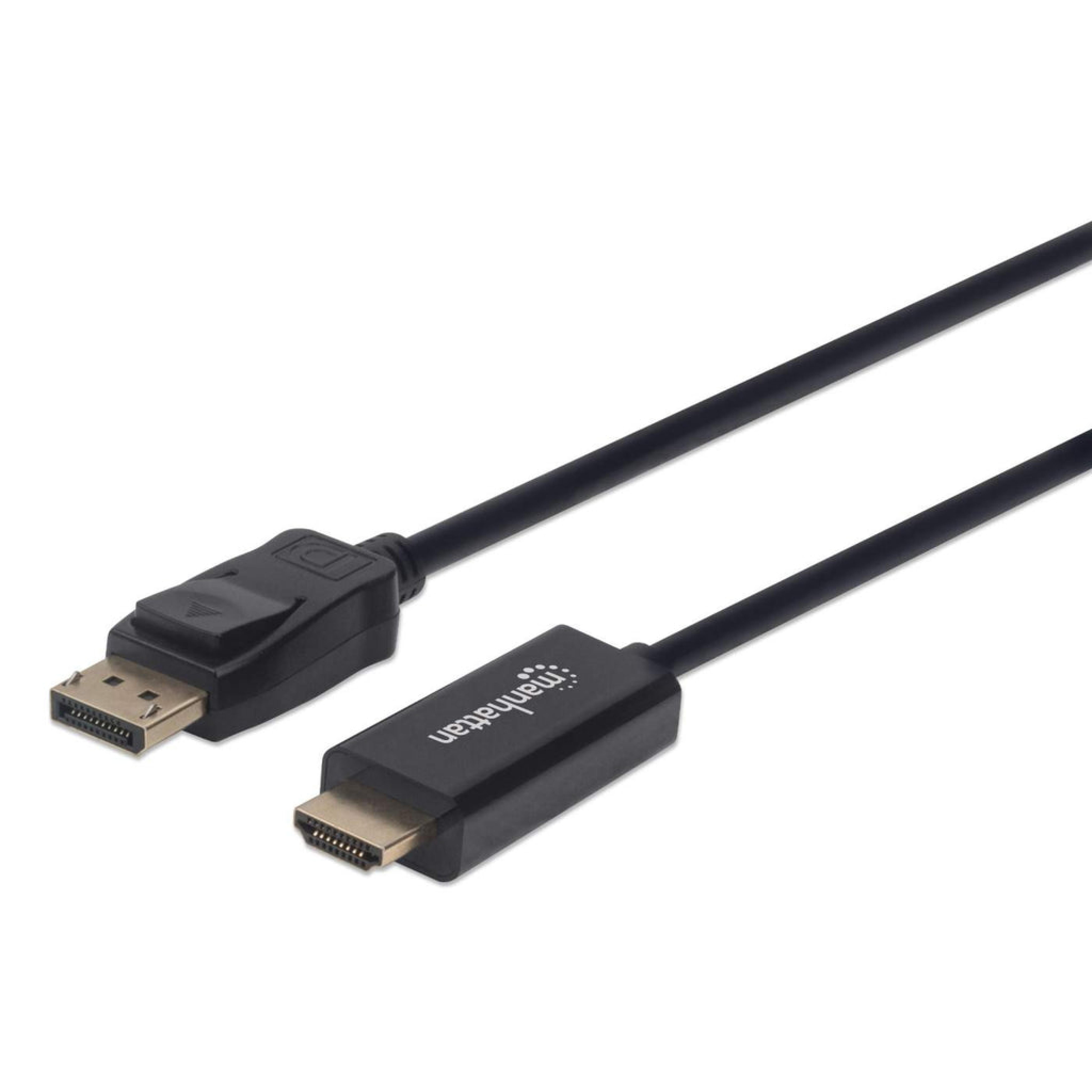 MANHATTAN 1080p DisplayPort auf HDMI-Kabel schwarz 1m