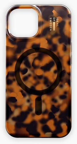 Rückseite einer iPhone-Schutzhülle mit modischem Leopardenmuster und MagSafe-Kompatibilität