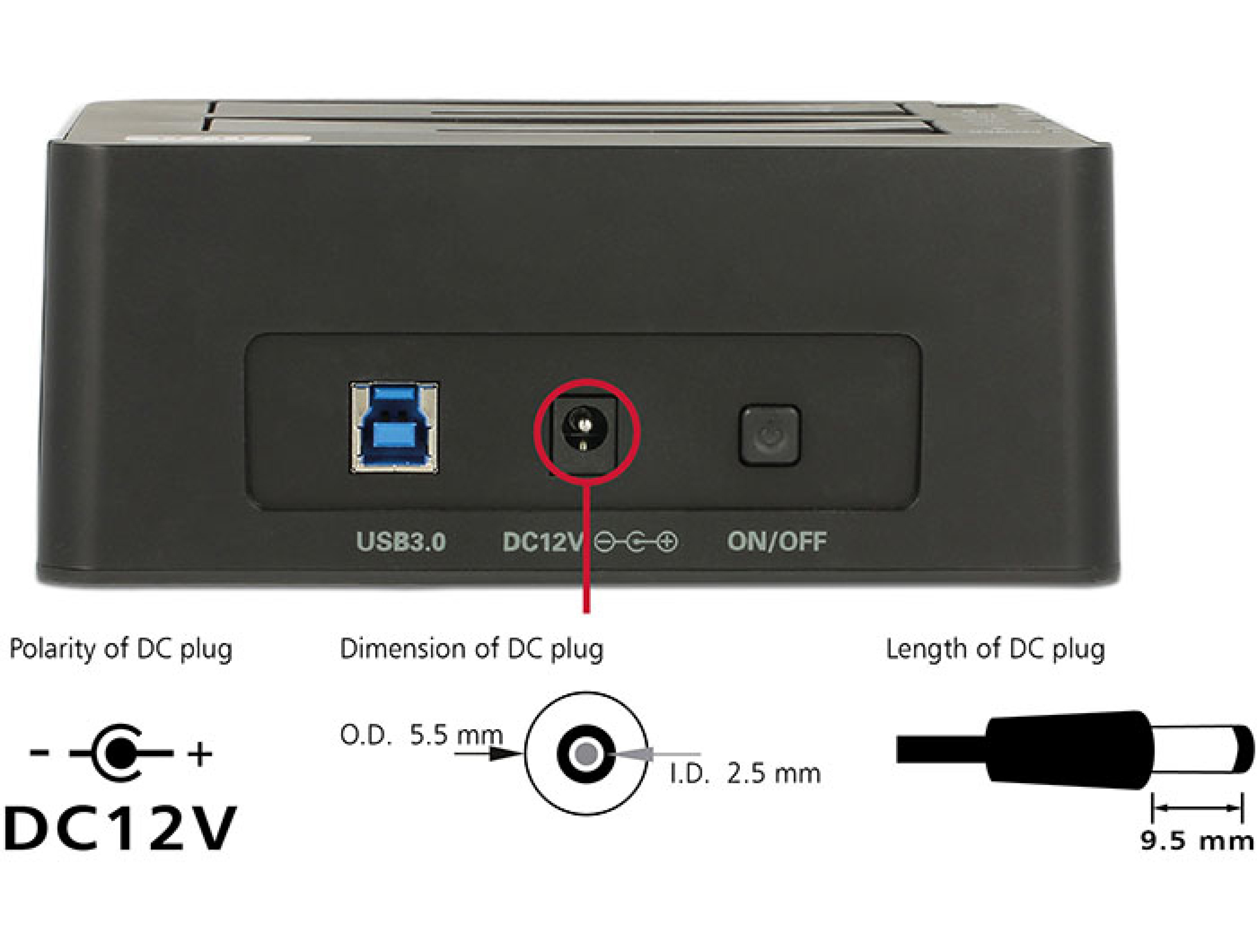 DELOCK Dockingstation 2x SATA III HDD -> USB3.0 Clone