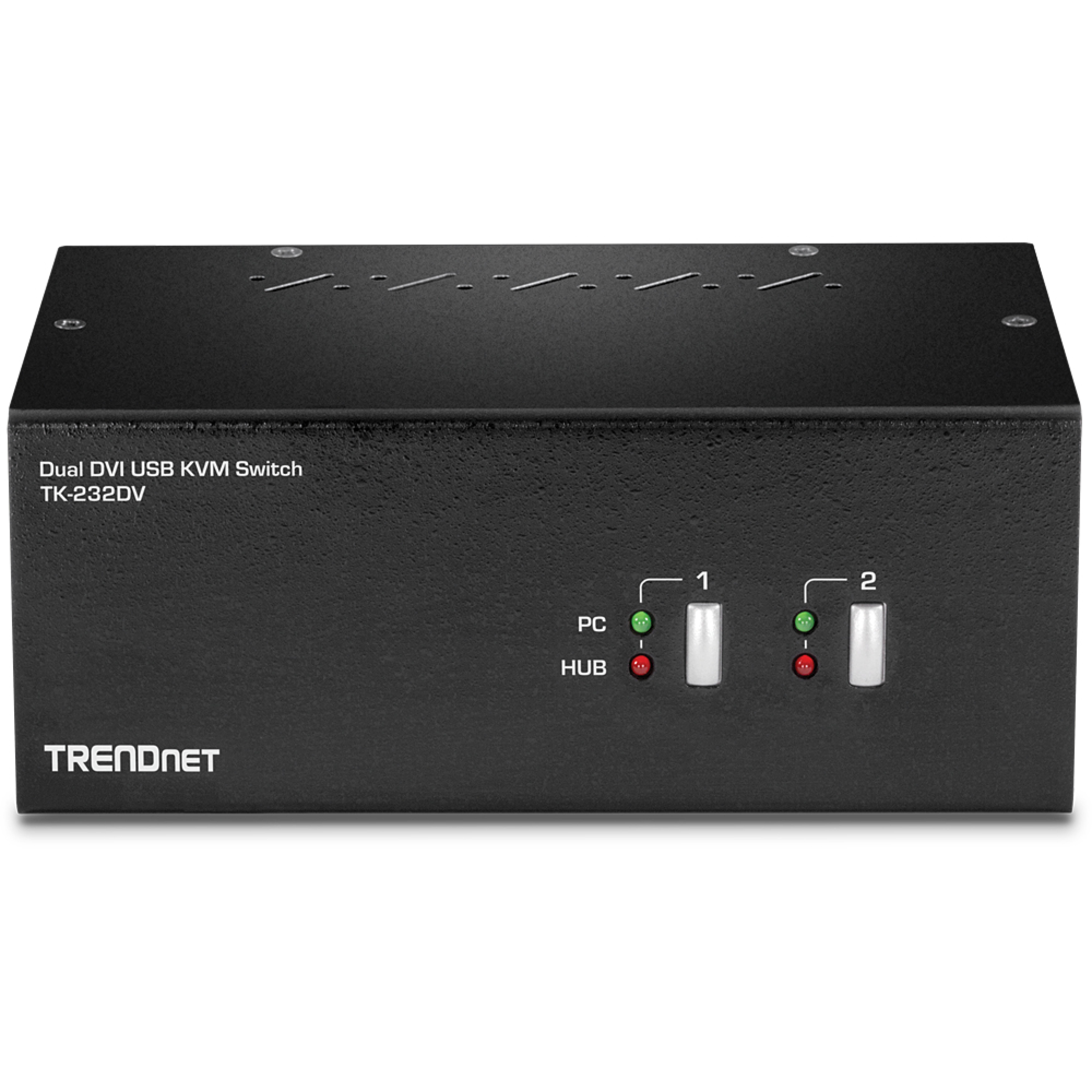 TRENDnet KVM Switch 2-Port DVI USB mit Audio USB 2.0 Hub