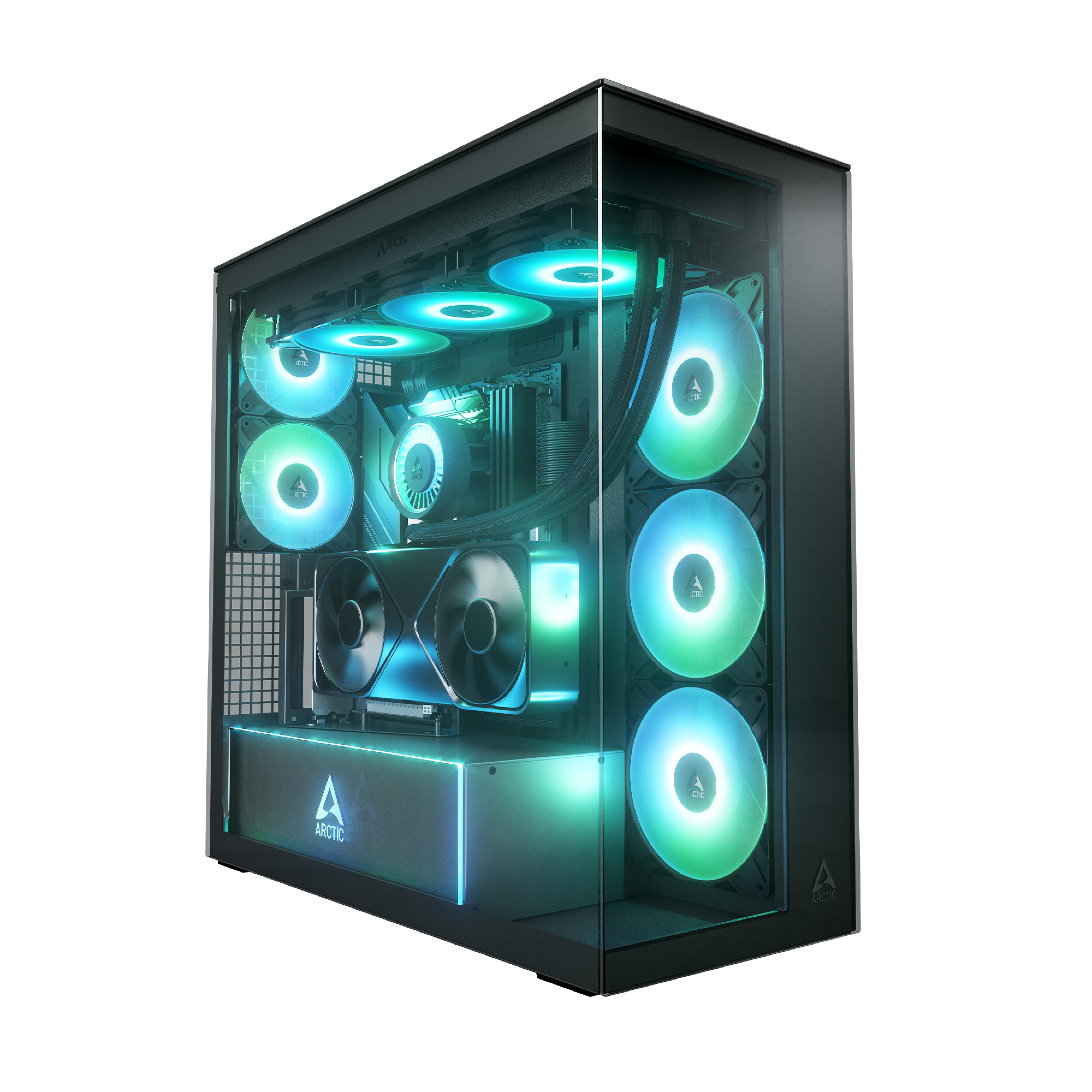 ARCTIC Geh Xtender Mirror Black w.GPU vertical mount