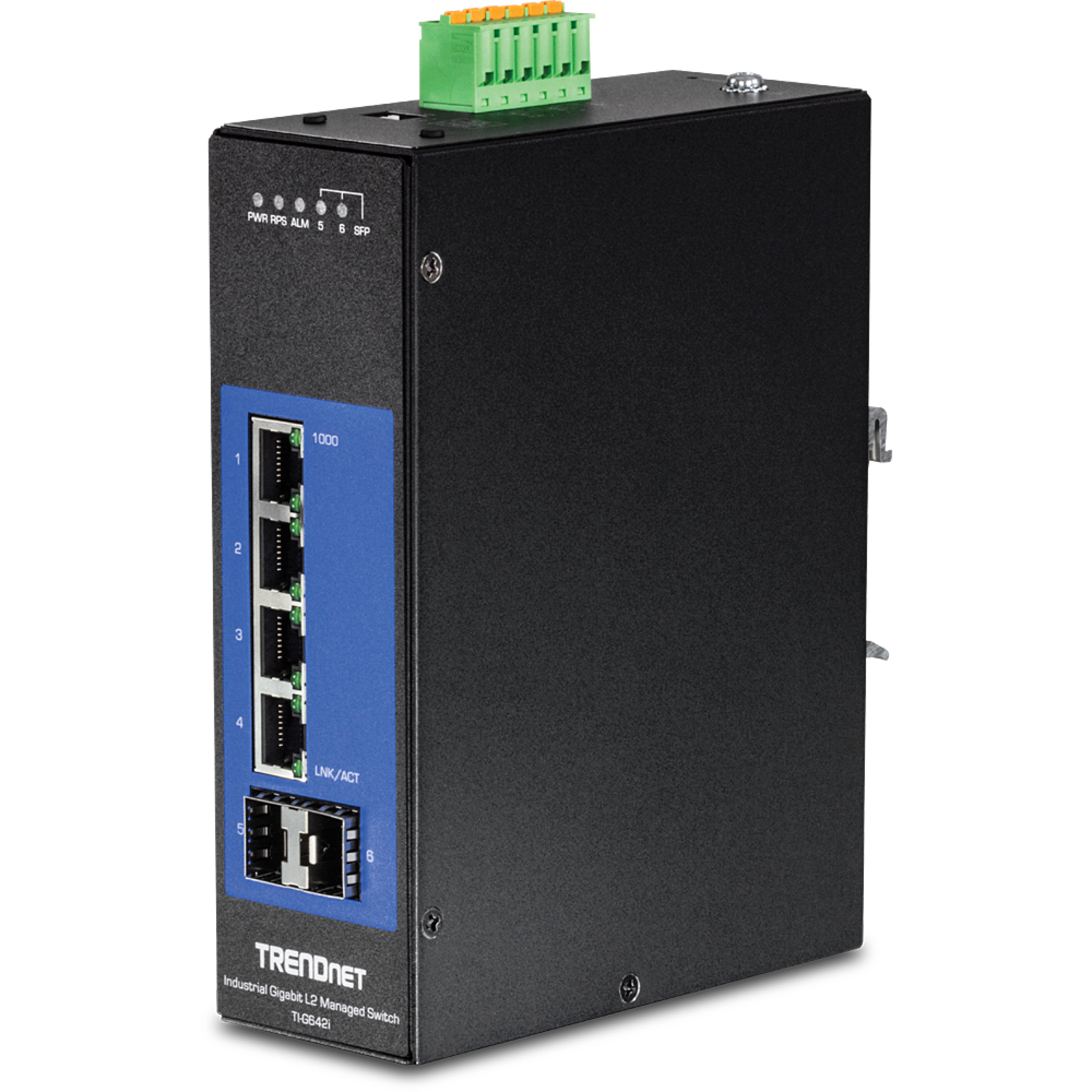 TRENDnet Industrie Switch 6 Port Gbit Manag.L2+ DIN-Rail