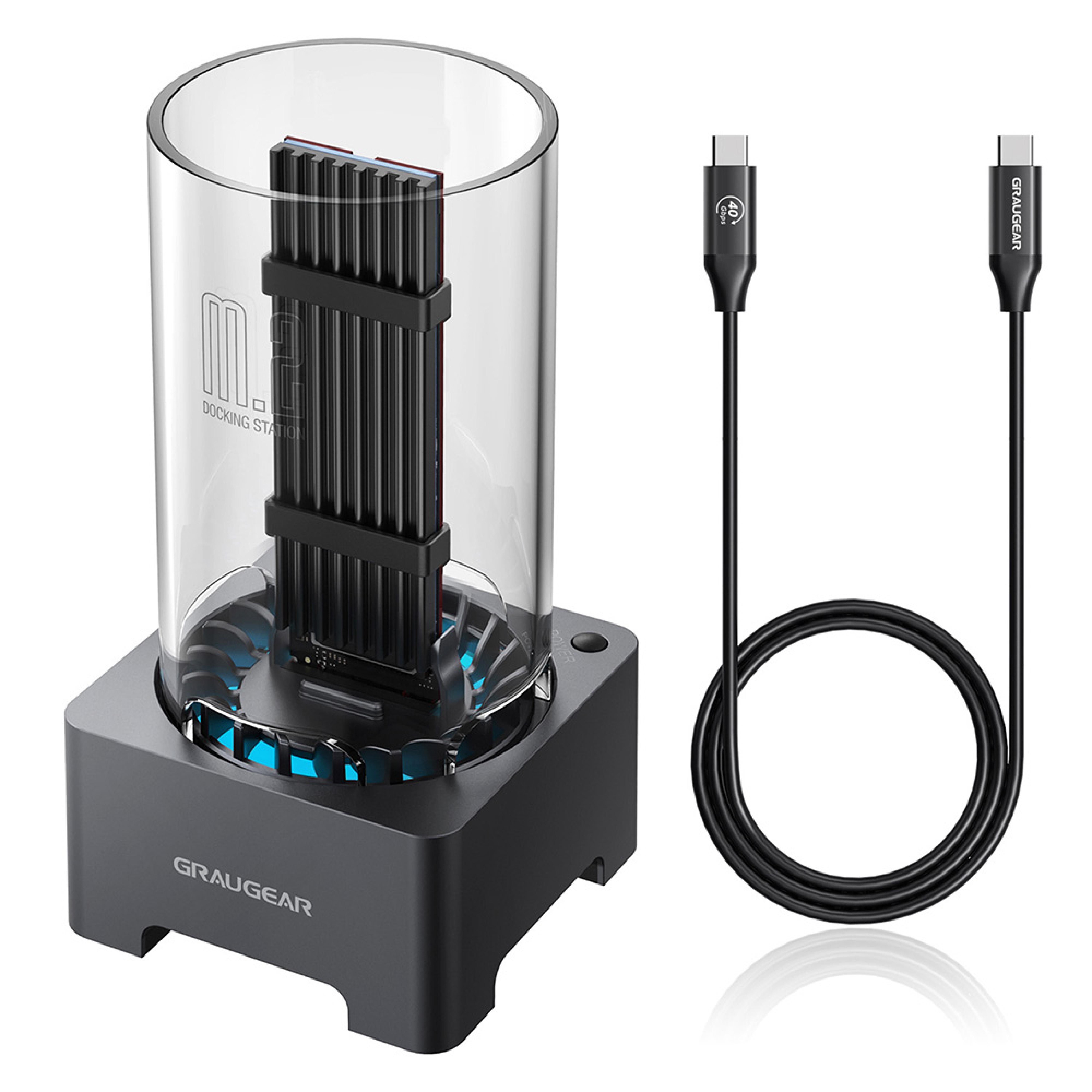 GRAUGEAR Docking Station USB 4.0 f. M.2 PCIe Gen4x4 NVMe SSD