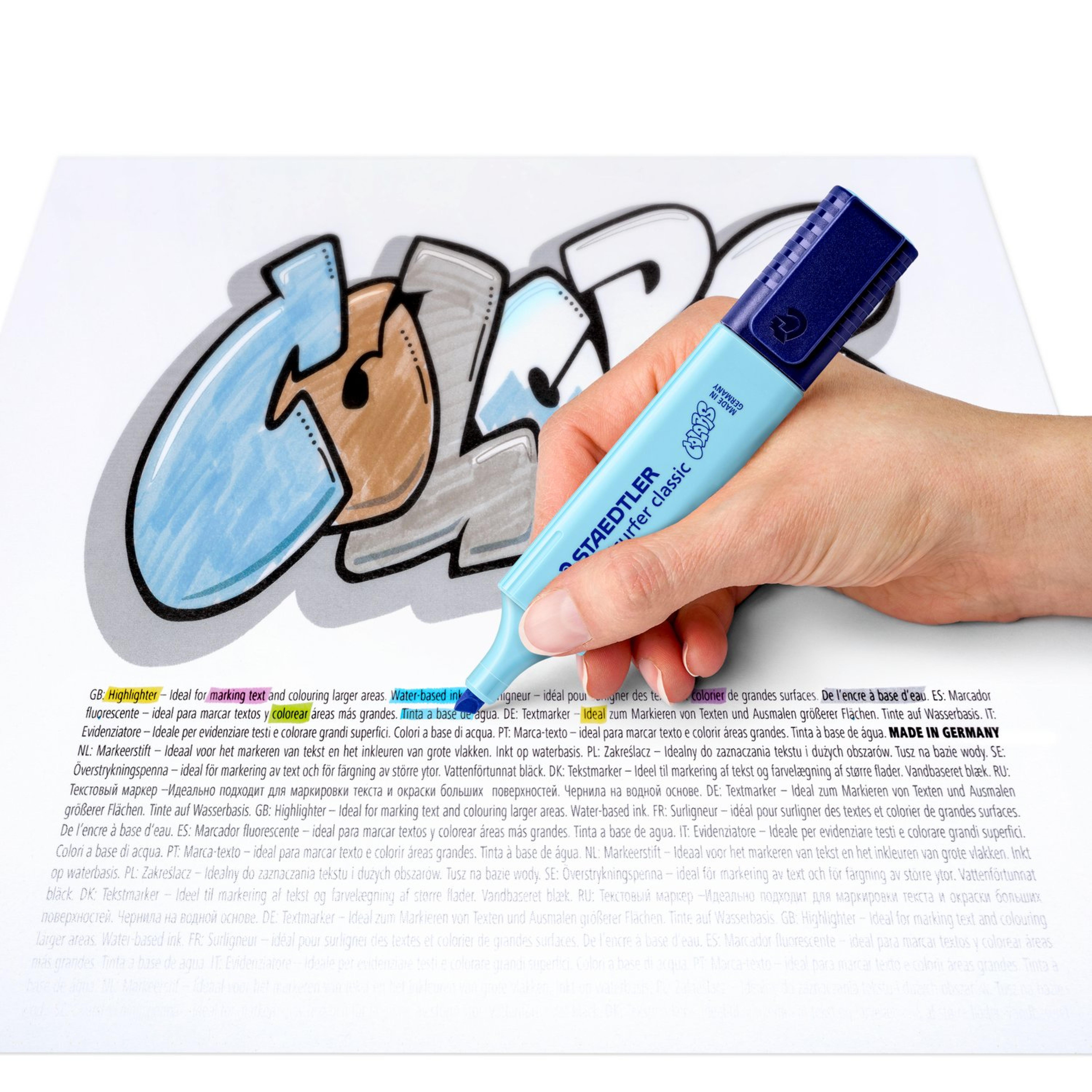 STAEDTLER Textmarker classic cool & cute Design 4er-Set