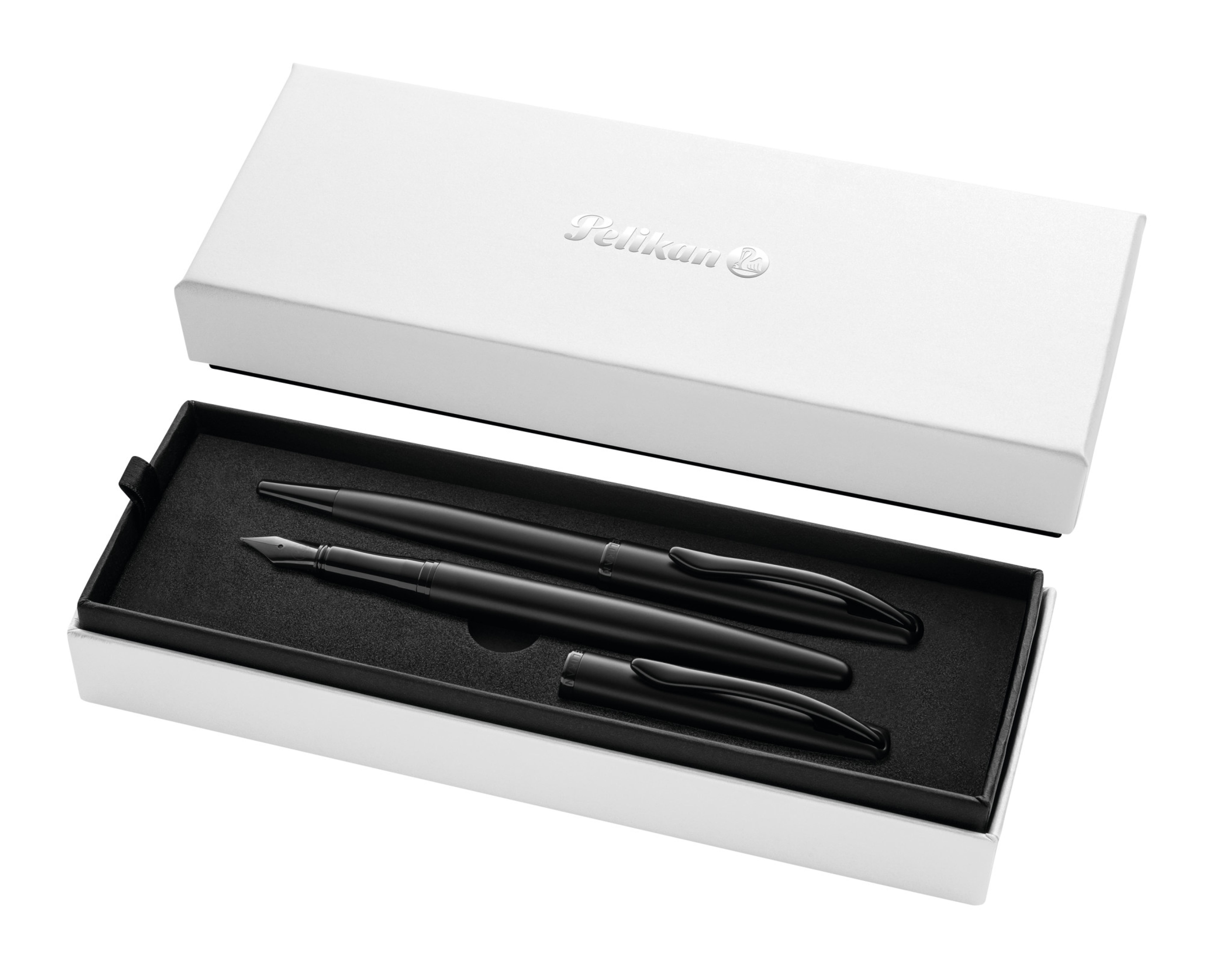 Pelikan Fueller&Kugelschreiber Jazz Noble Elegance Carbon Sw Geschenkb