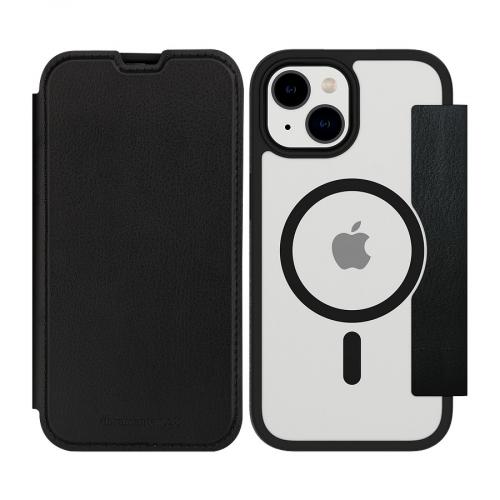 Offene schwarze Schutzhülle für ein iPhone mit MagSafe-Kompatibilität