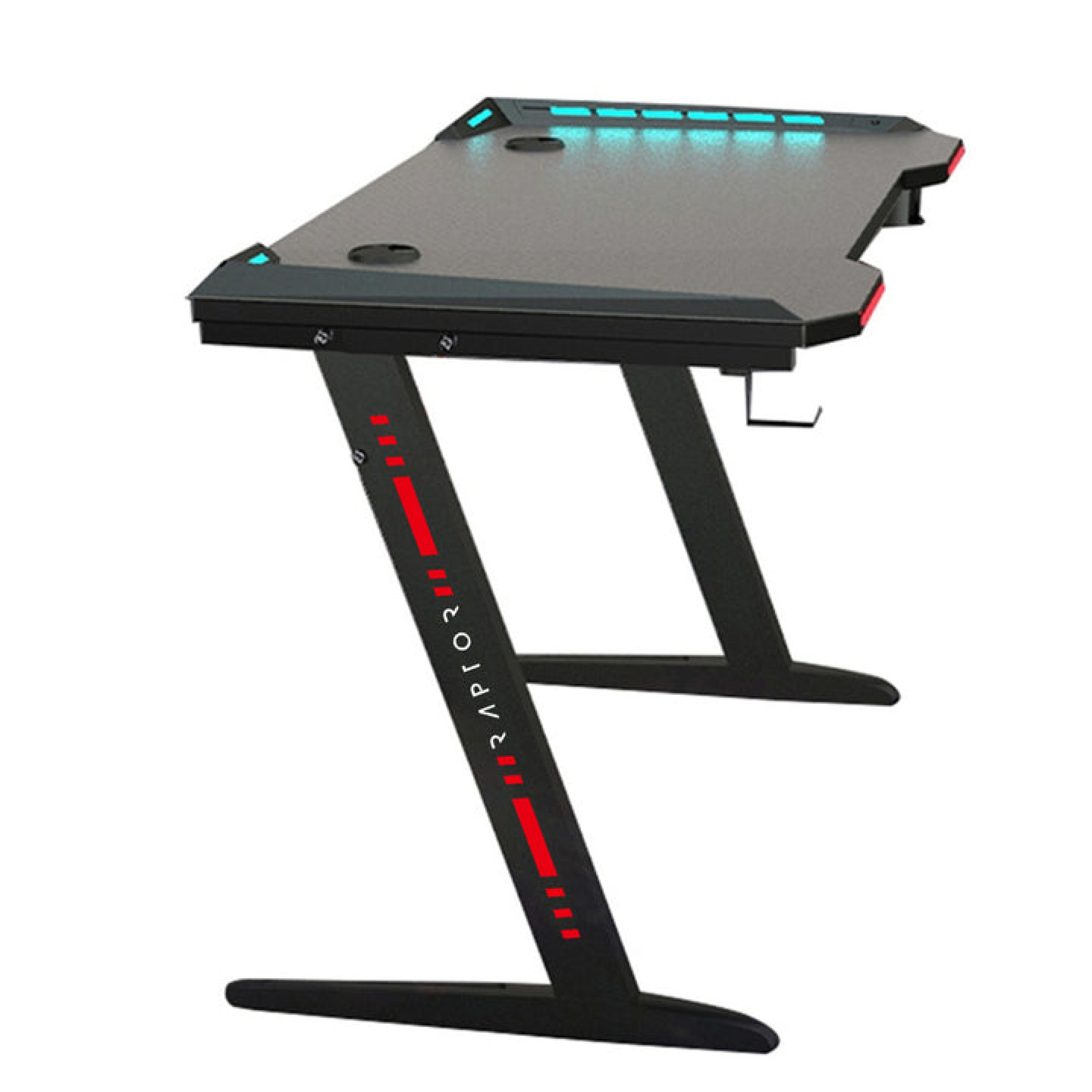 Raptor Gaming-Tisch GT100 120x60cm RGB schwarz