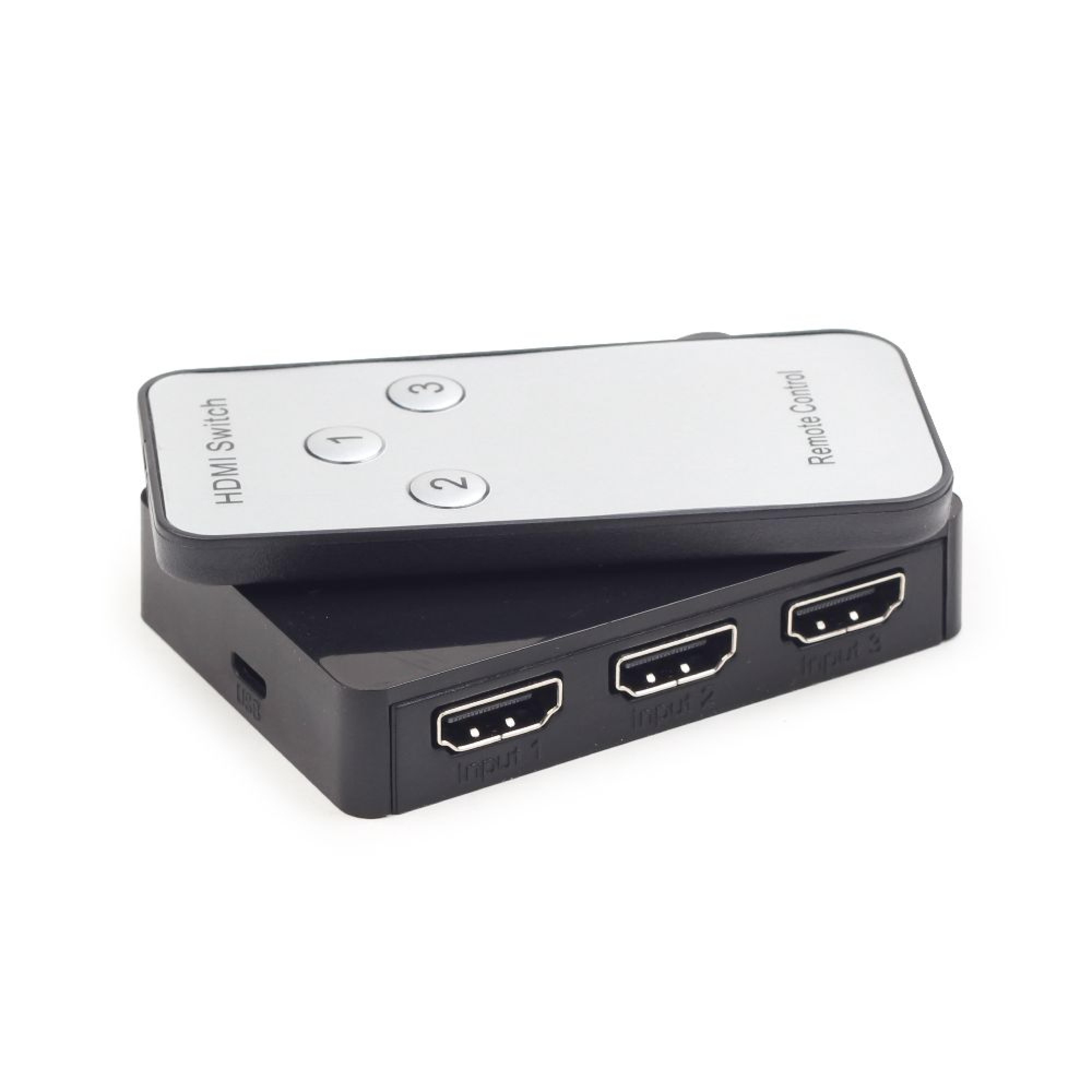 gembird HDMI Switch 3 Eingaenge -> 1 Ausgang 4k +Fernbed.