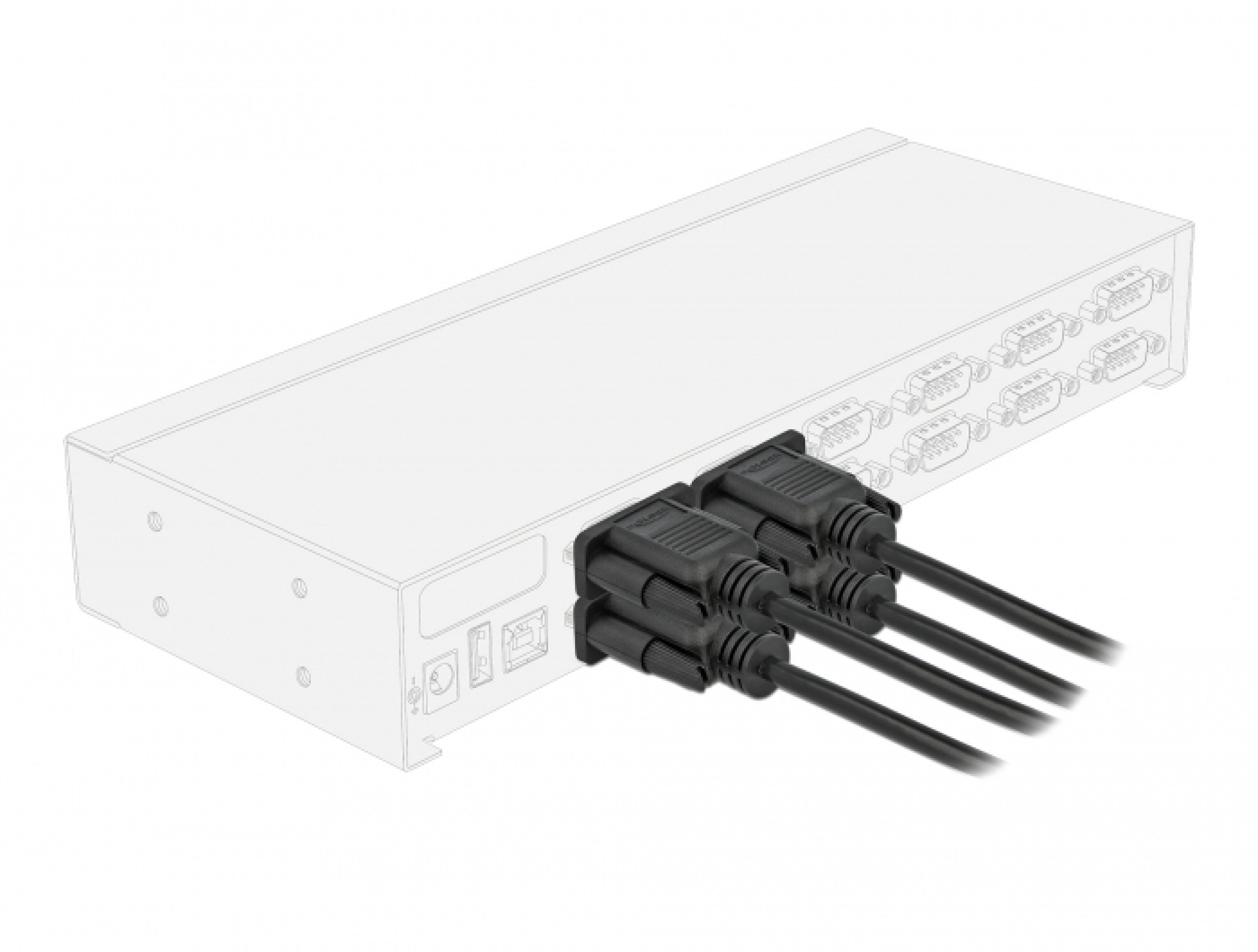 DELOCK Kabel Seriell Nullmodem D-Sub9 10 m Bu mit St-Gehaeuse
