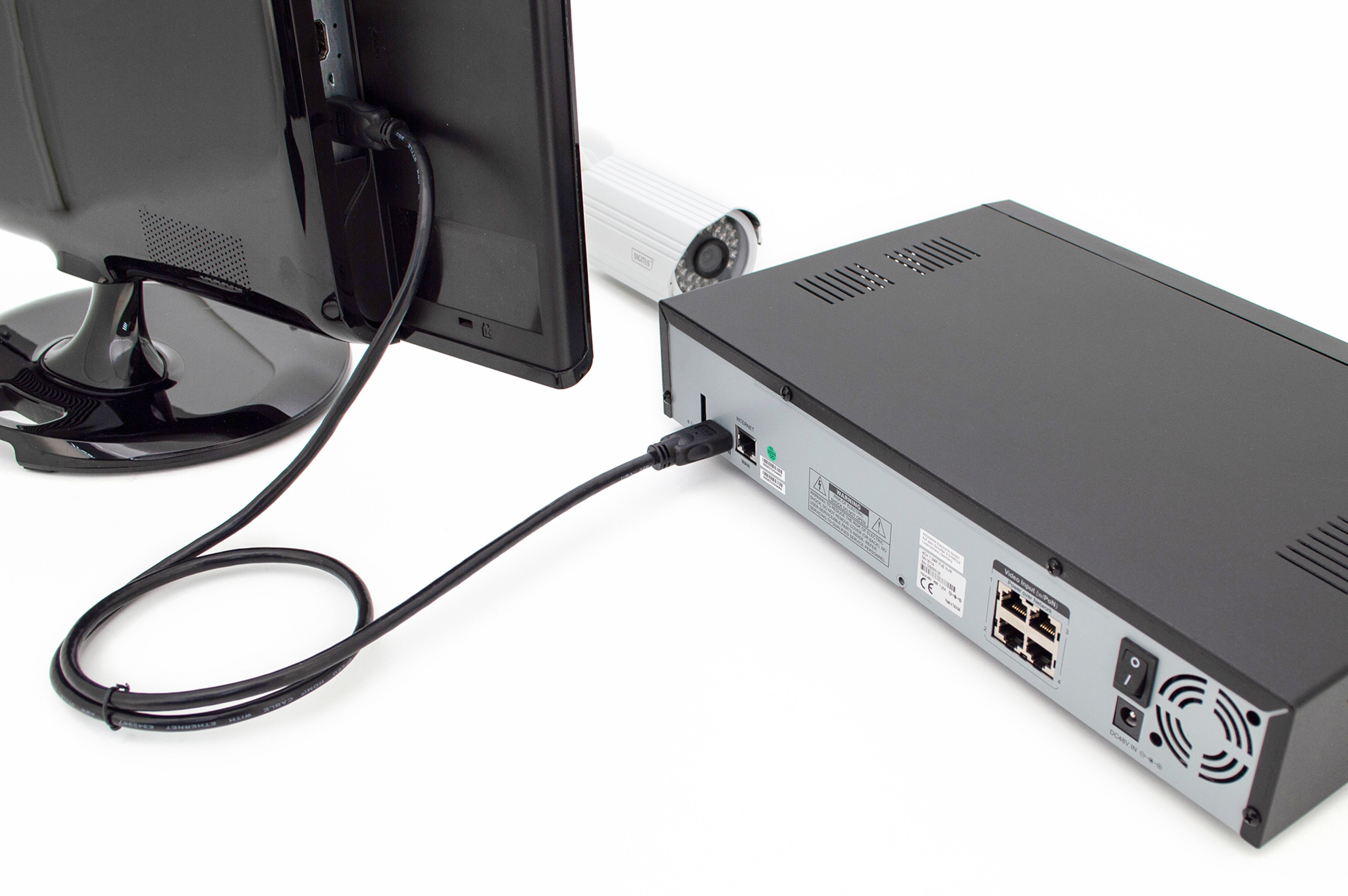 DIGITUS HDMI-Kabel A HighSpeed Ethernet St/St 2.0m schwarz