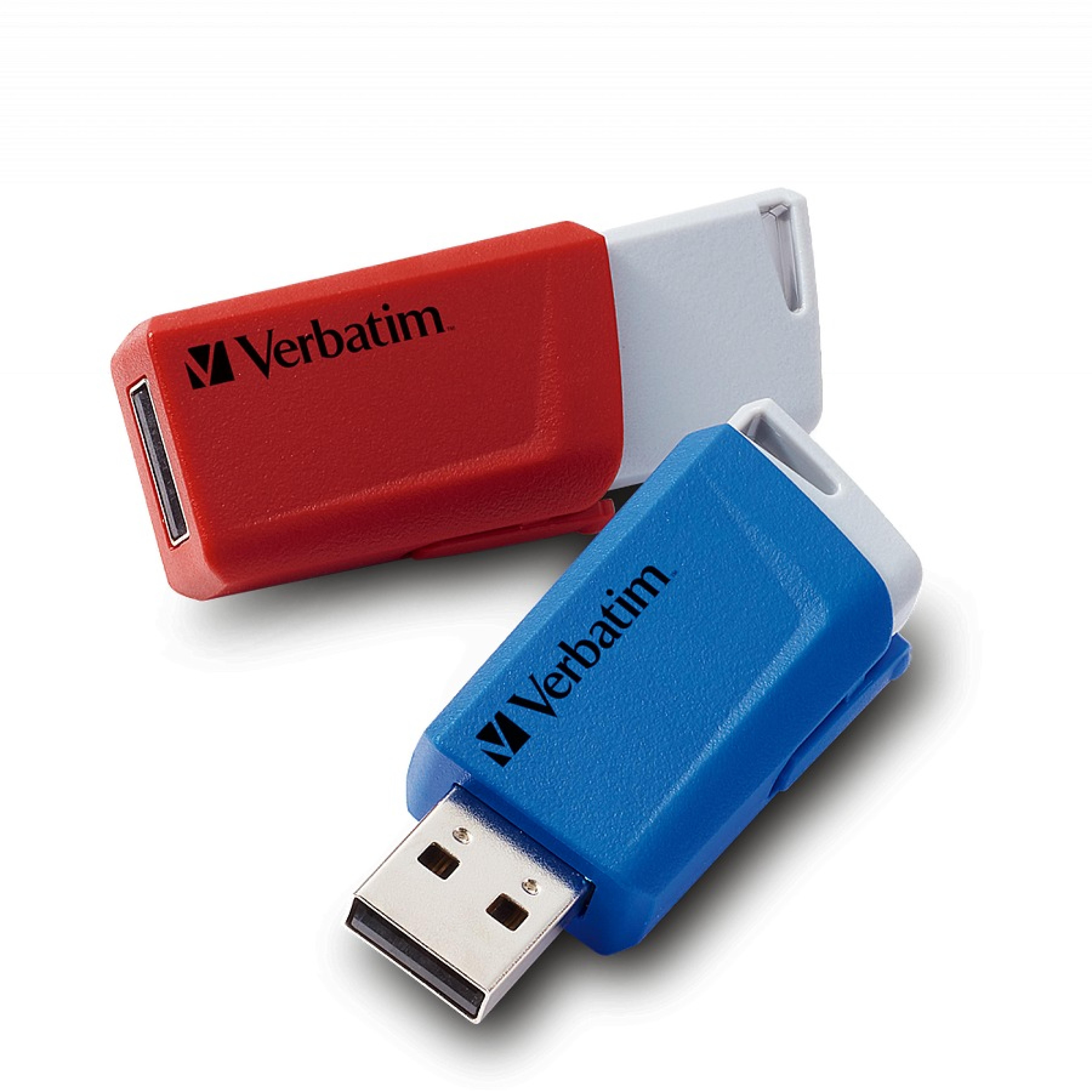 VERBATIM USB 3.2 Drive 32GB 2er-Set Storen Click, rot-blau