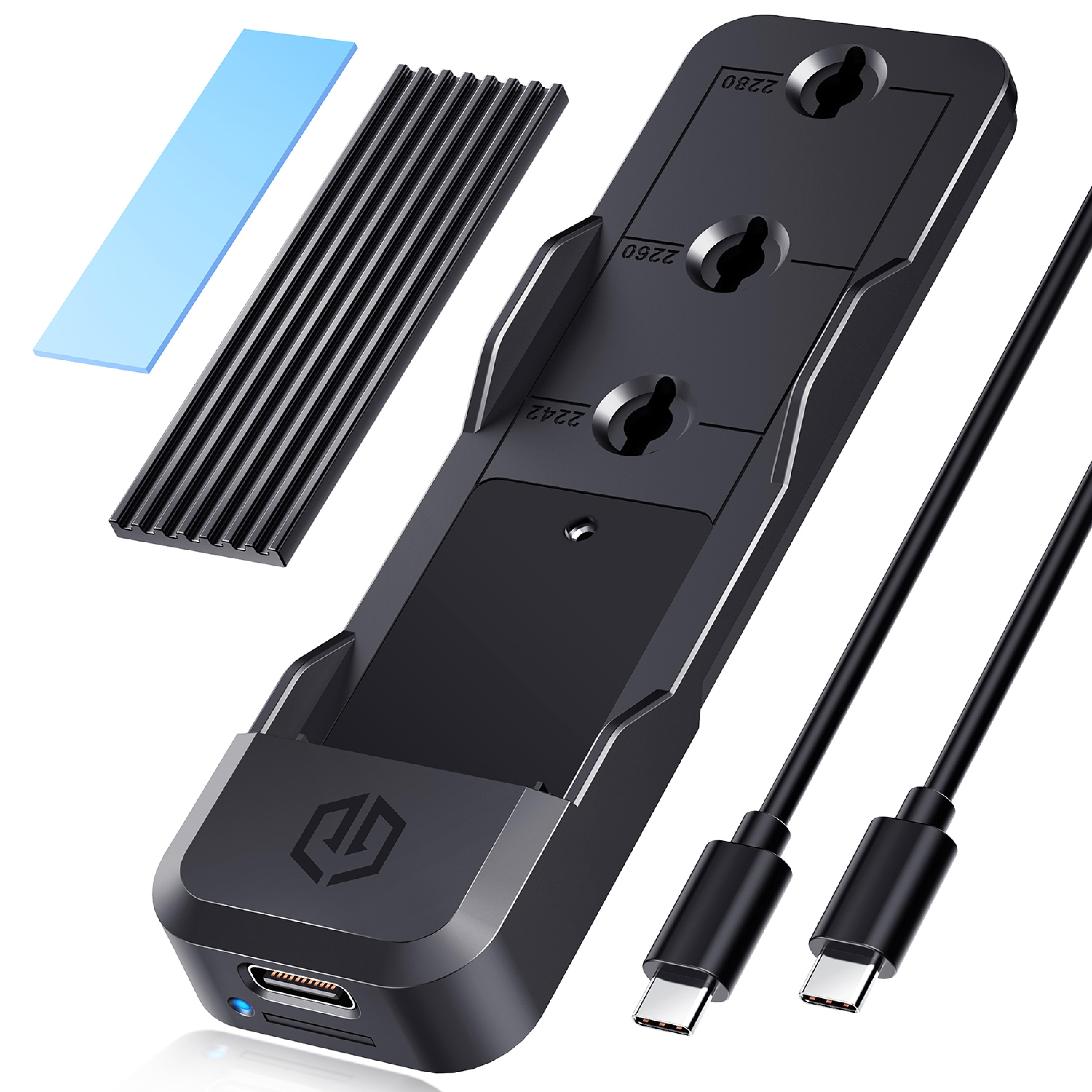 GRAUGEAR Docking Station fuer M.2 SSD NVMe/NGFF, Werkzeugfrei