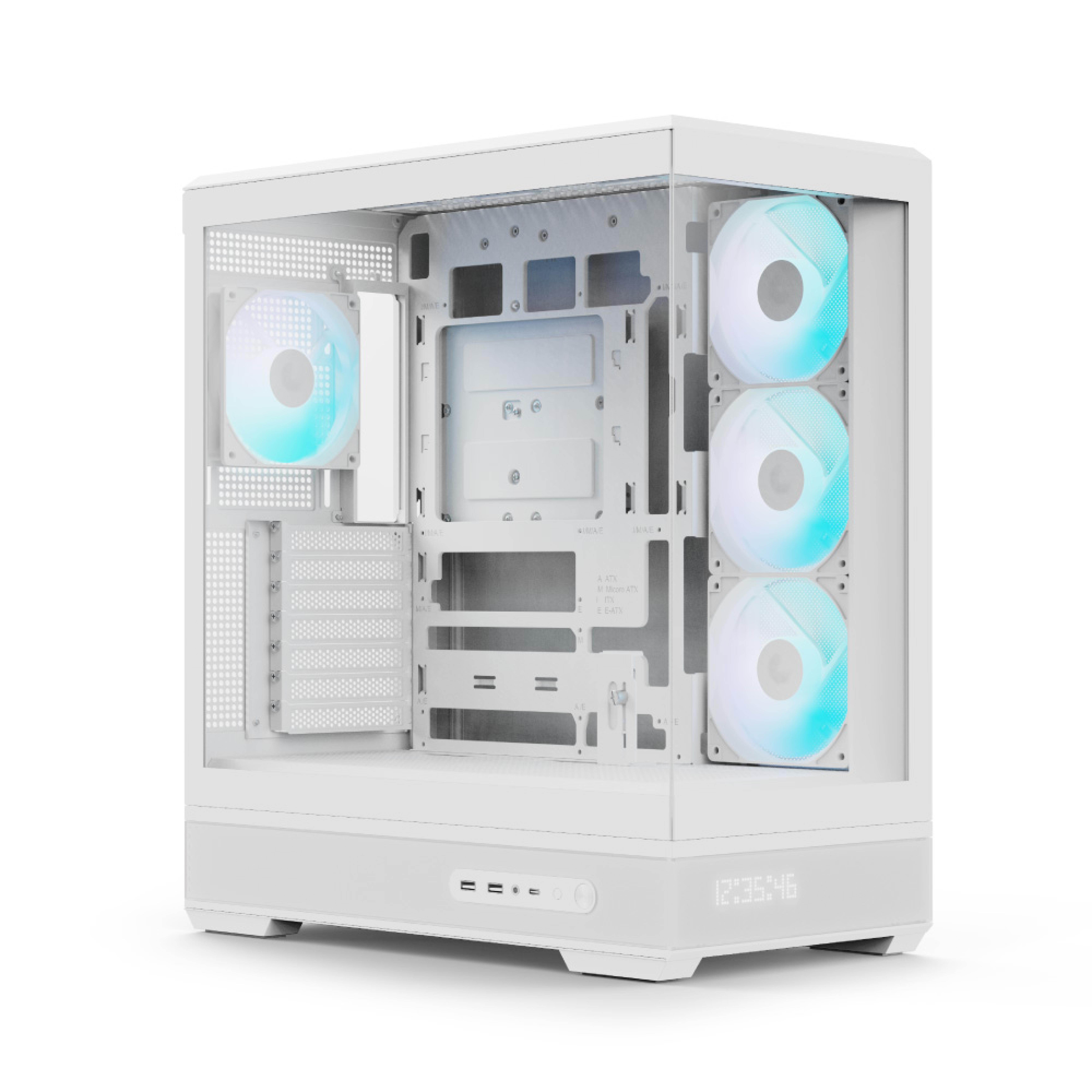 AeroCool Geh Midi P500B-Digi White ARGB ACCS-P500B-DIGI-002