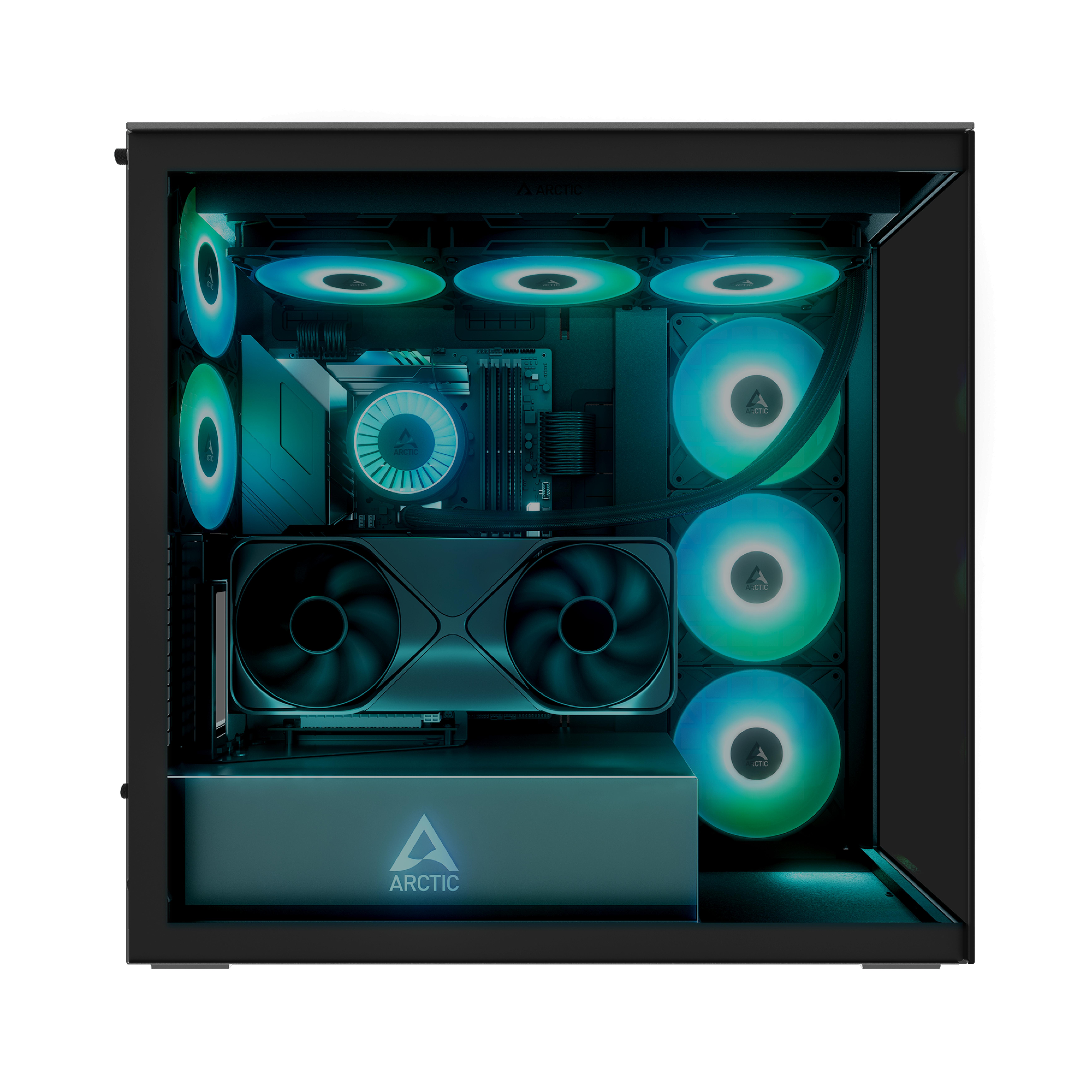 ARCTIC Geh Xtender Black with GPU vertical mount