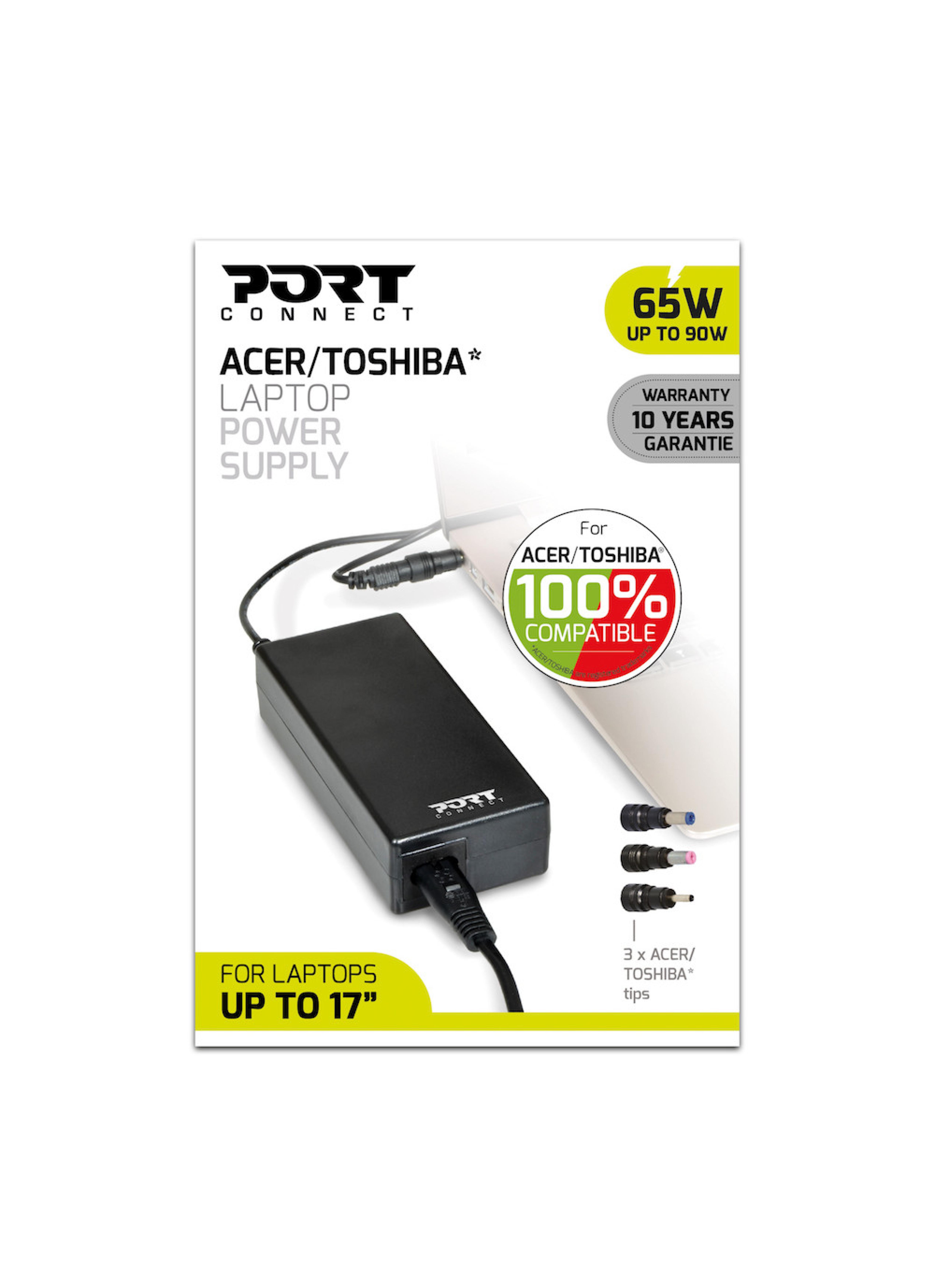 Port Netzteil 65W fuer Acer/Toshiba Laptop Ladegeraet EU
