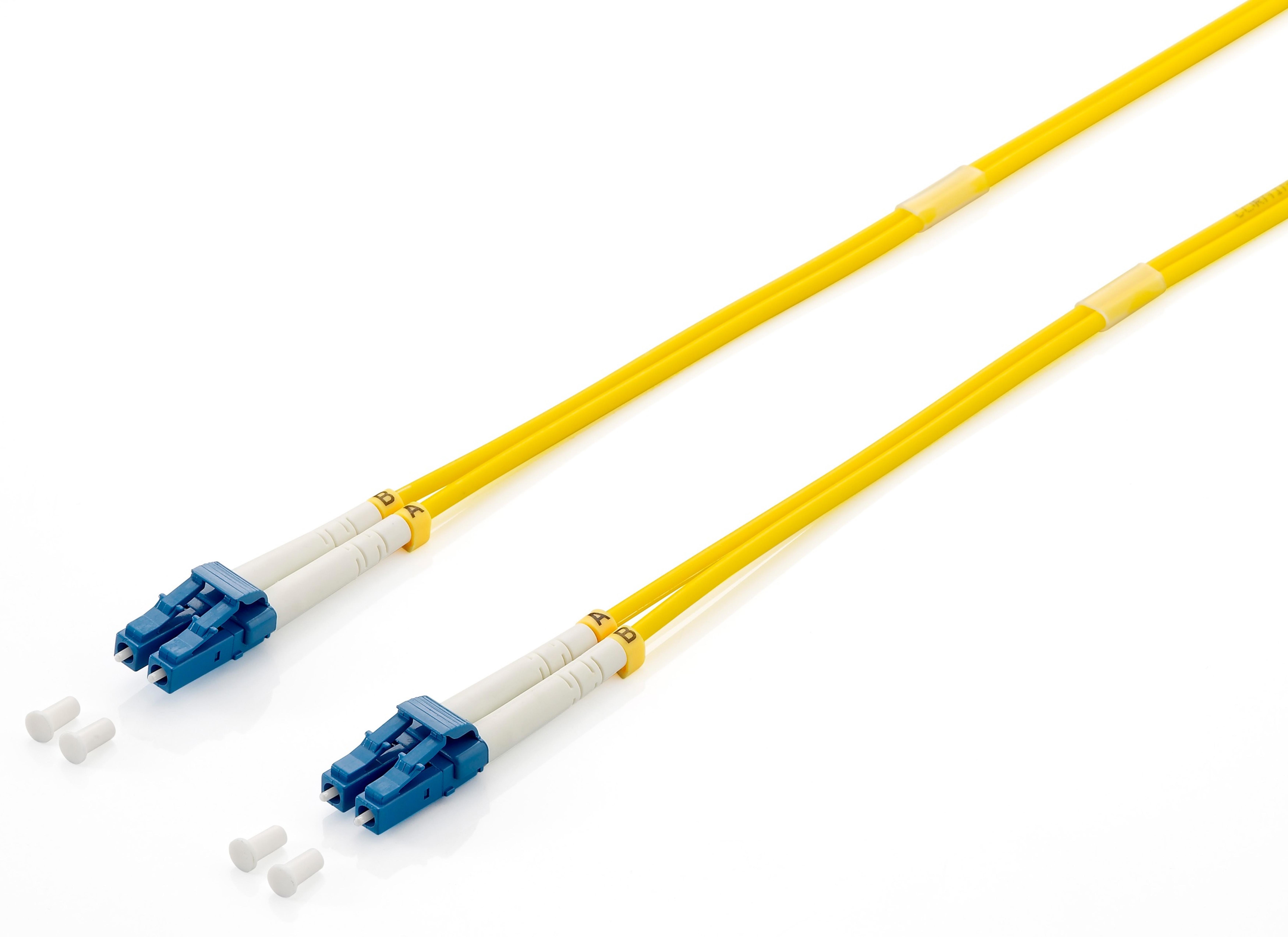 Equip Patchkabel LC->LC 3.00m Singlemode Duplex OS2 gelb Polybeute