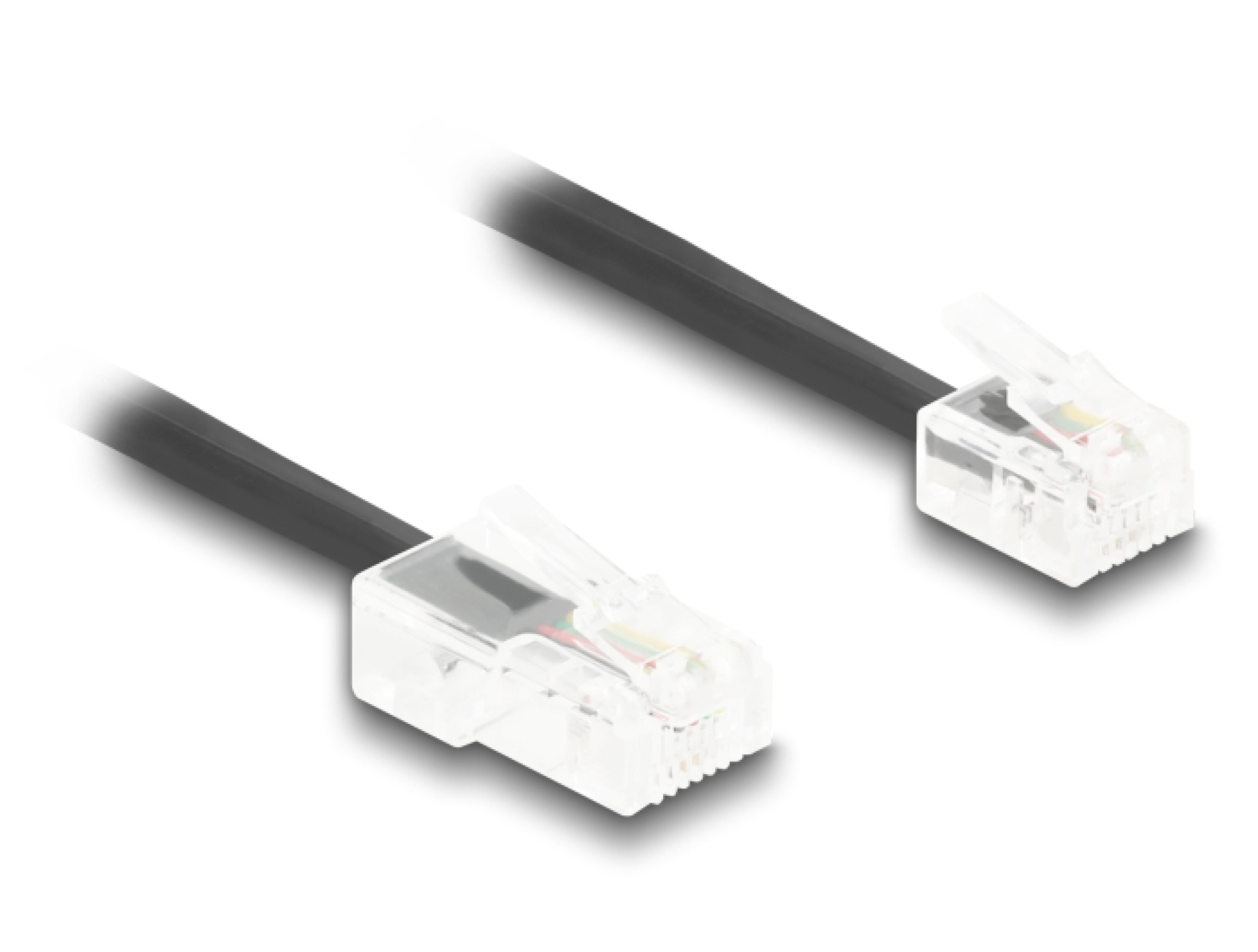DELOCK Telefonkabel/Spiralkabel RJ11 St. zu RJ45 St. 2m S.