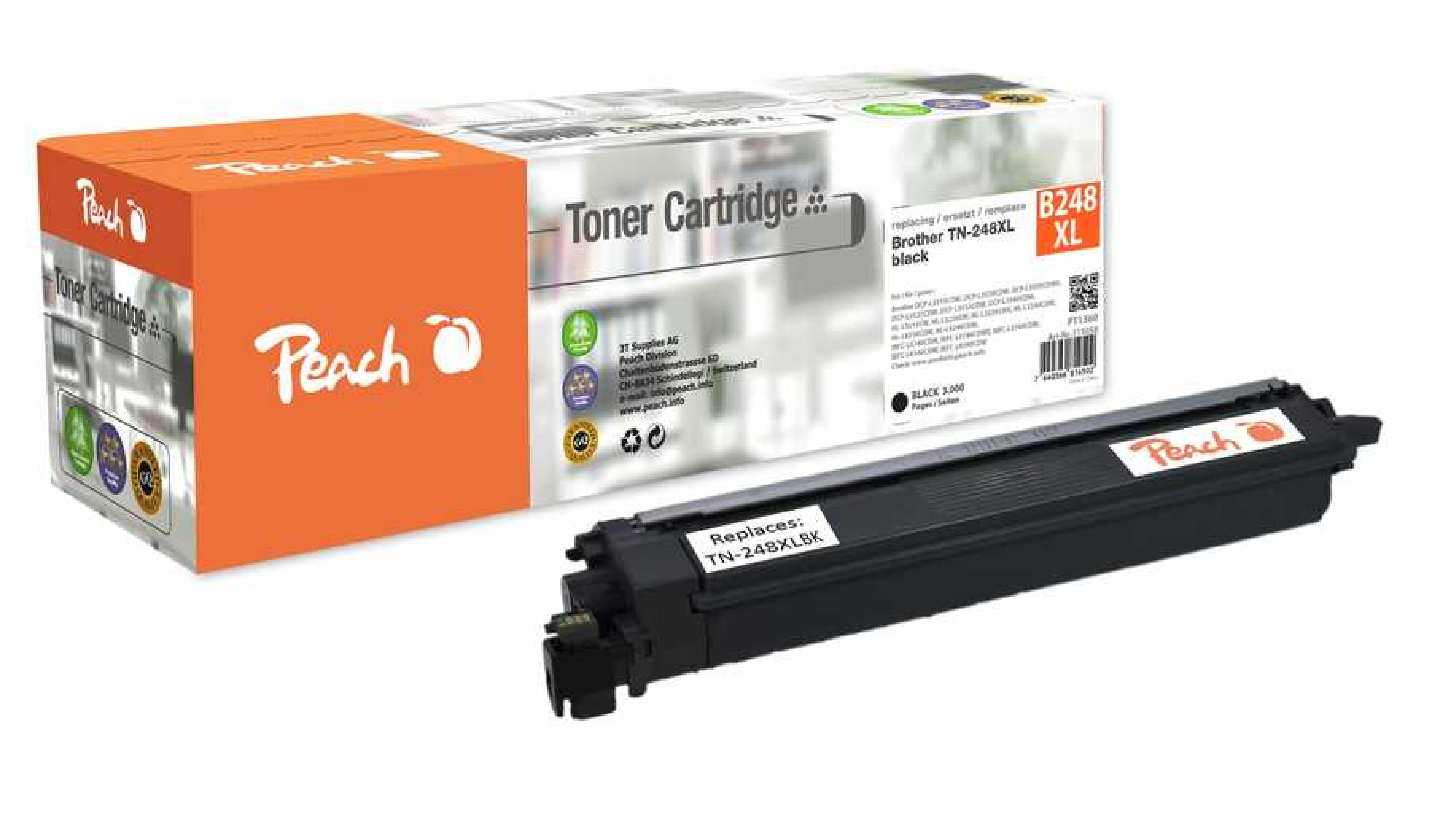 Peach Toner Brother TN-248XL (DCP-L3520) black 3000 Seiten remanufactu
