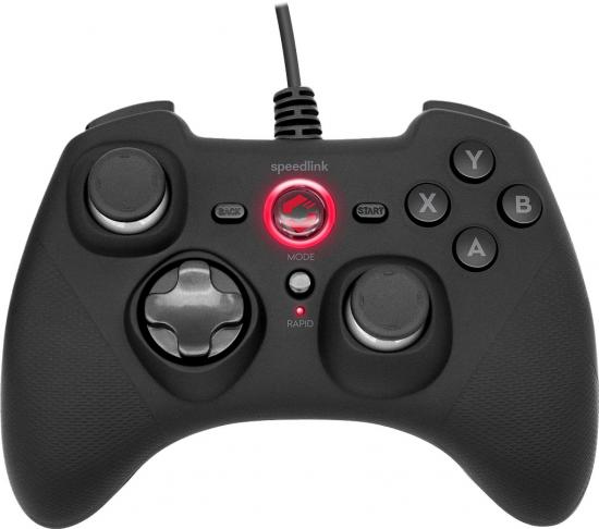 SPEEDLINK RAIT Gamepad - for PC/Switch/OLED, rubber-black