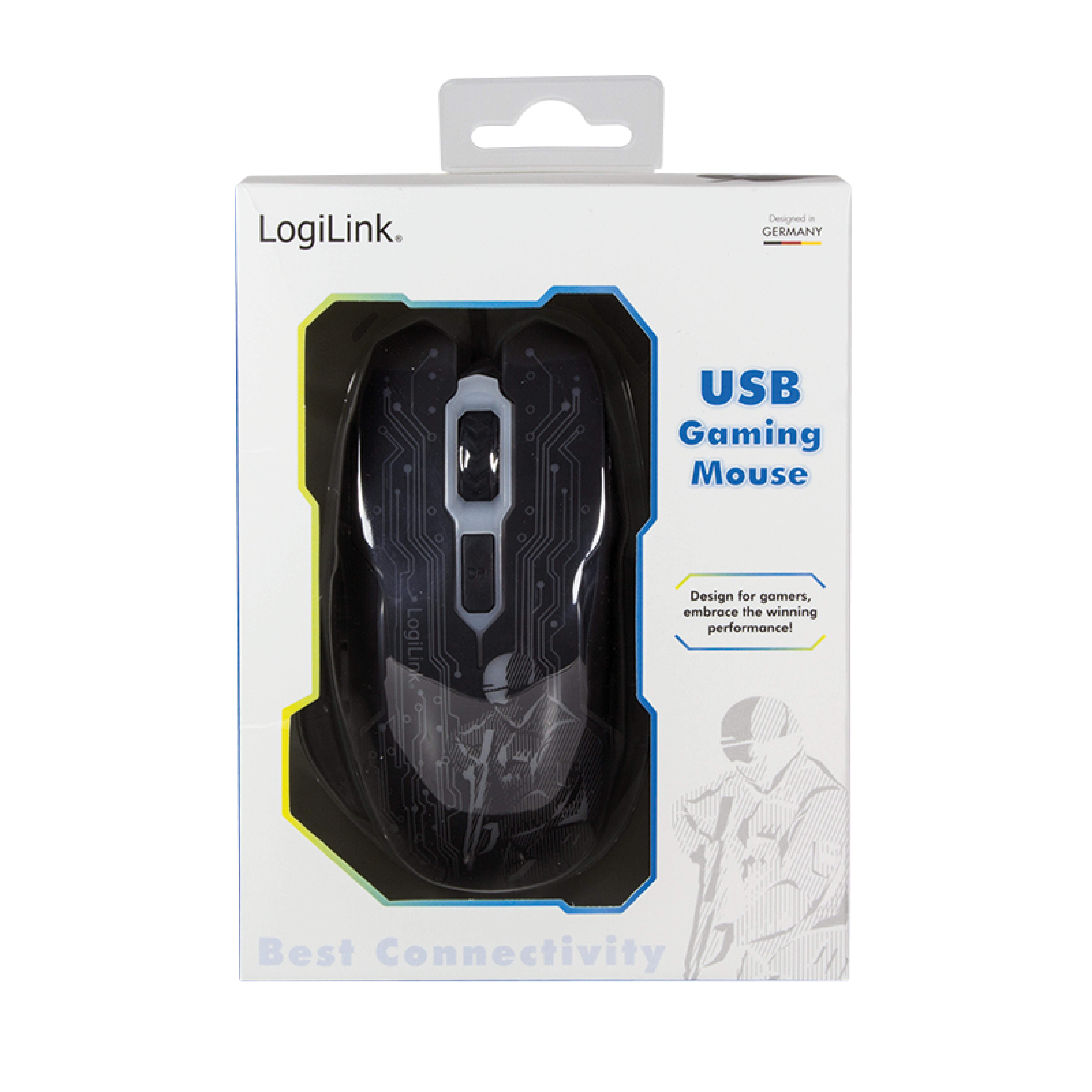 Logilink Gaming Maus, USB, 6-button, 2400dpi