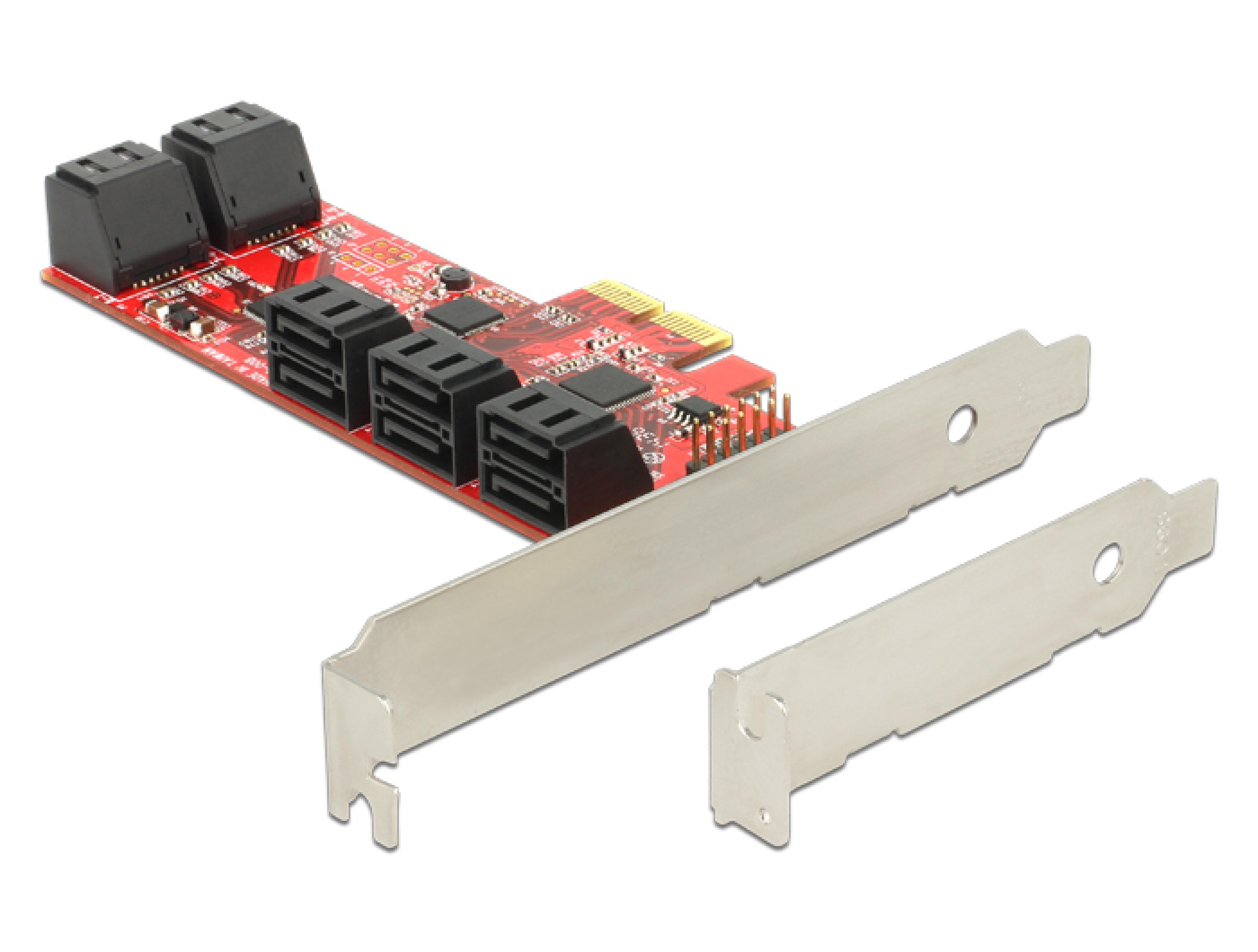 DELOCK PCI Expr Card 10x SATA III int +Low Profile