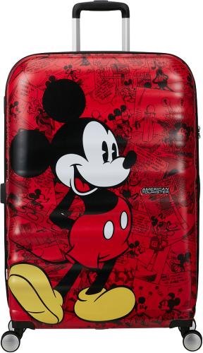 AMERICAN TOURISTER Wavebreaker Disney Spinner 77/28 TSA DISNEY FL Mickey Comics Red