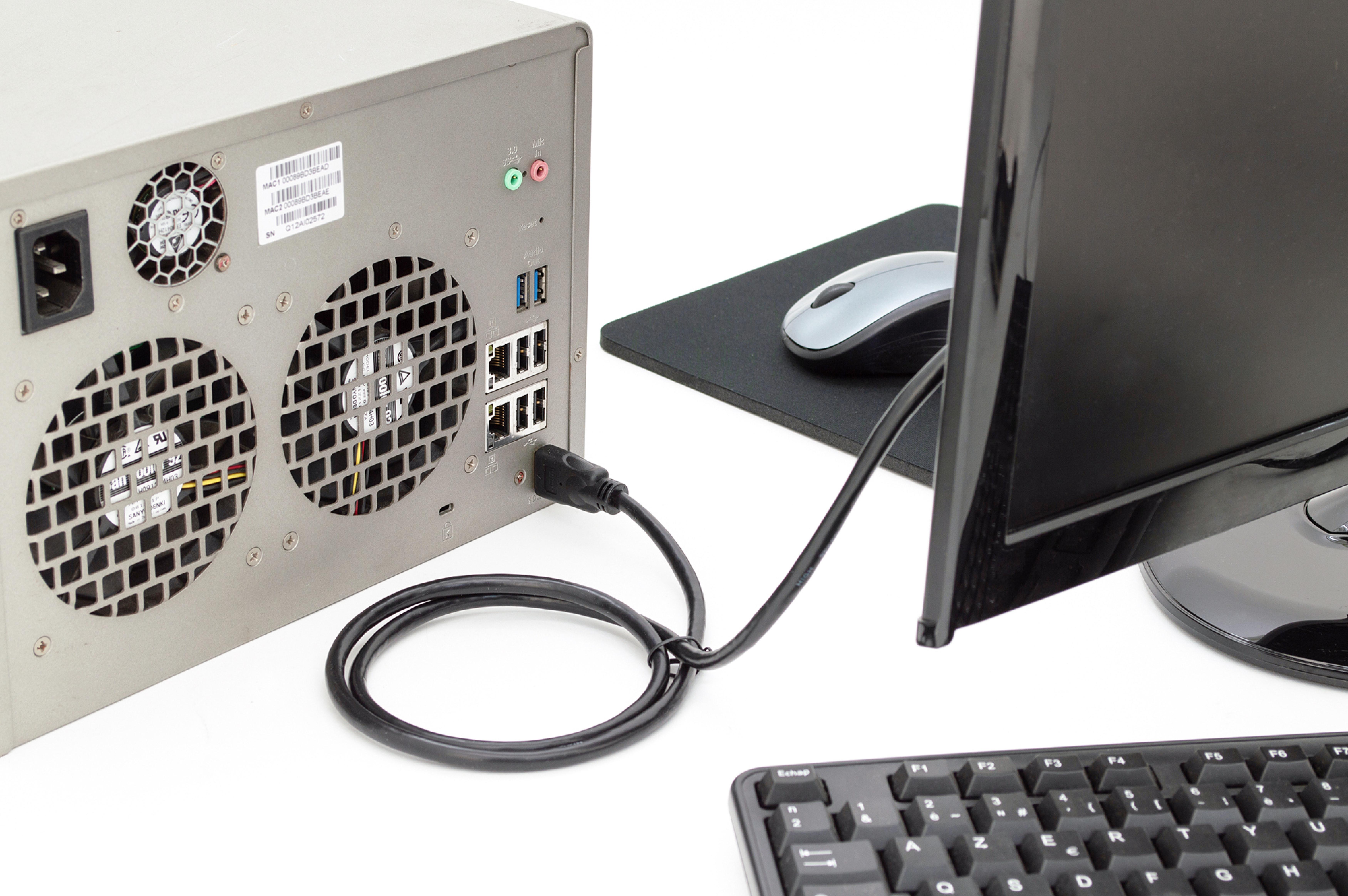 DIGITUS HDMI-Kabel A HighSpeed Ethernet St/St 2.0m schwarz