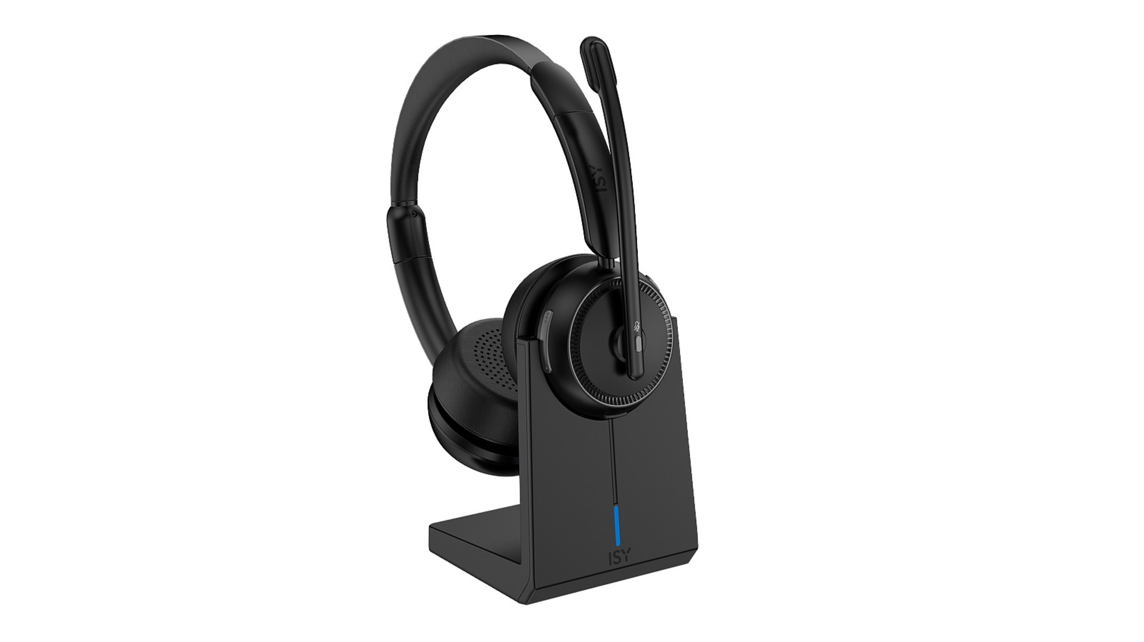 ISY Wireless Office Headset BT with Docking Station