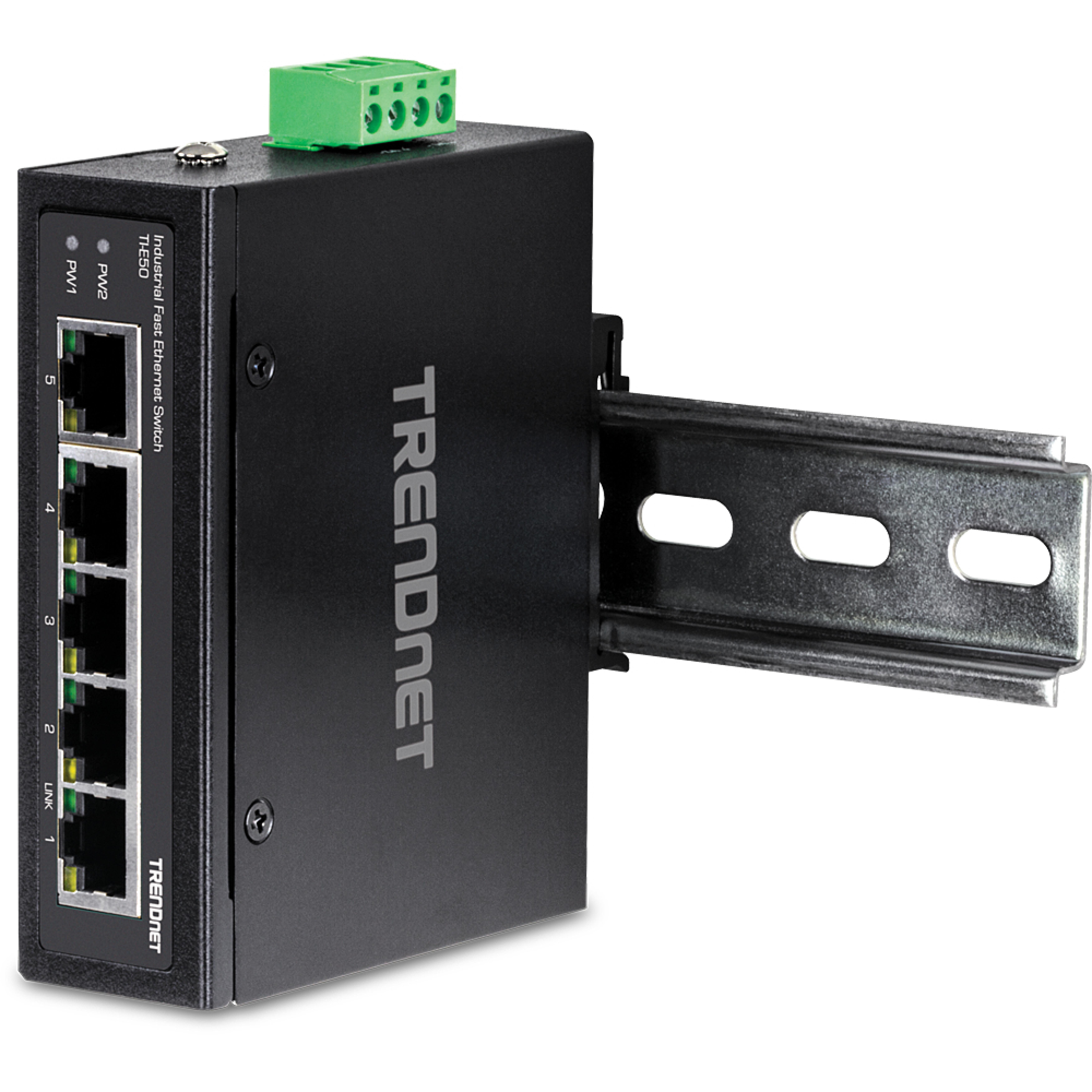 TRENDnet Industrie Switch 5 Port Fast Ethernet L2 DIN-Rail