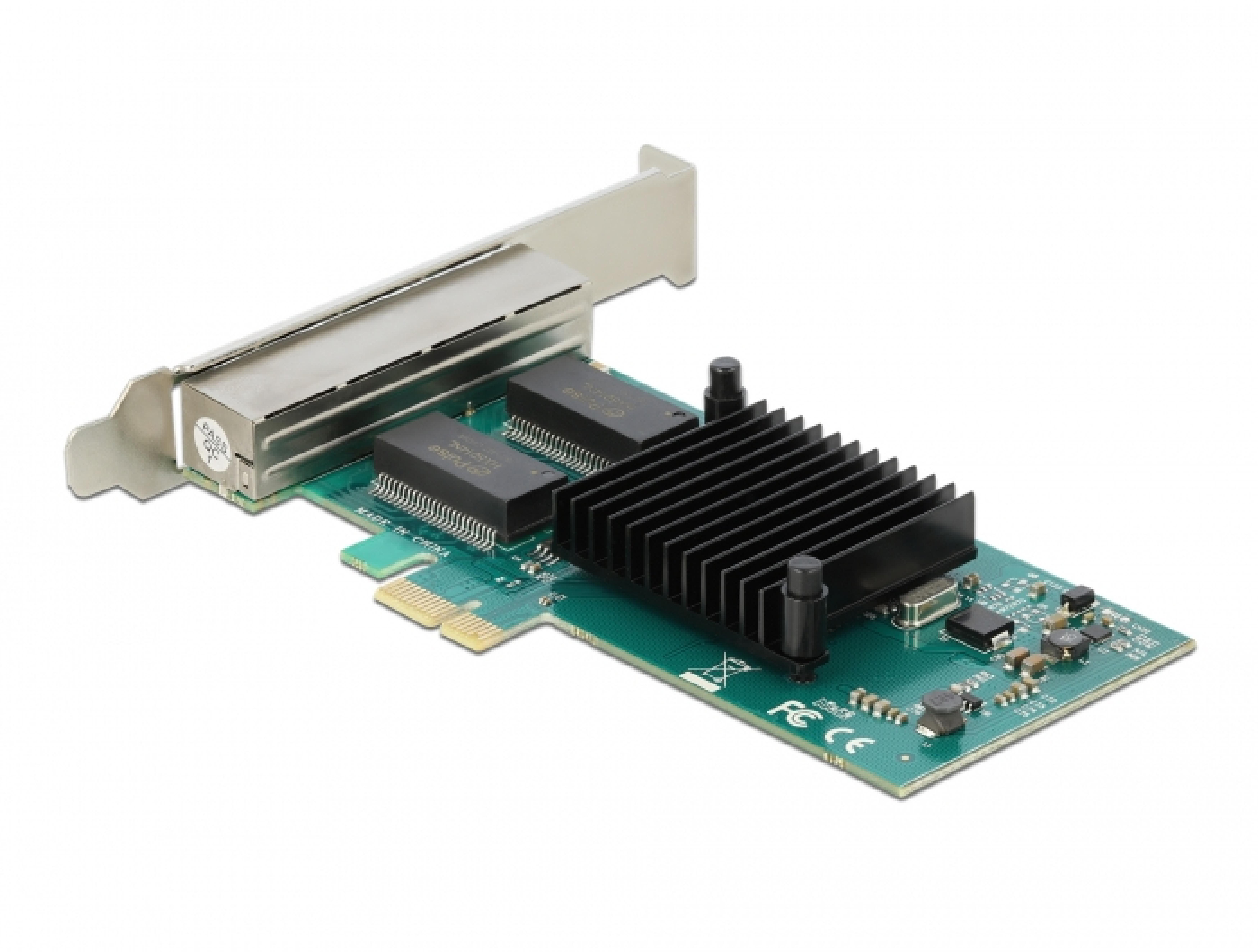 DELOCK PCI Express x1 Karte 4x RJ45 Gigabit LAN i350