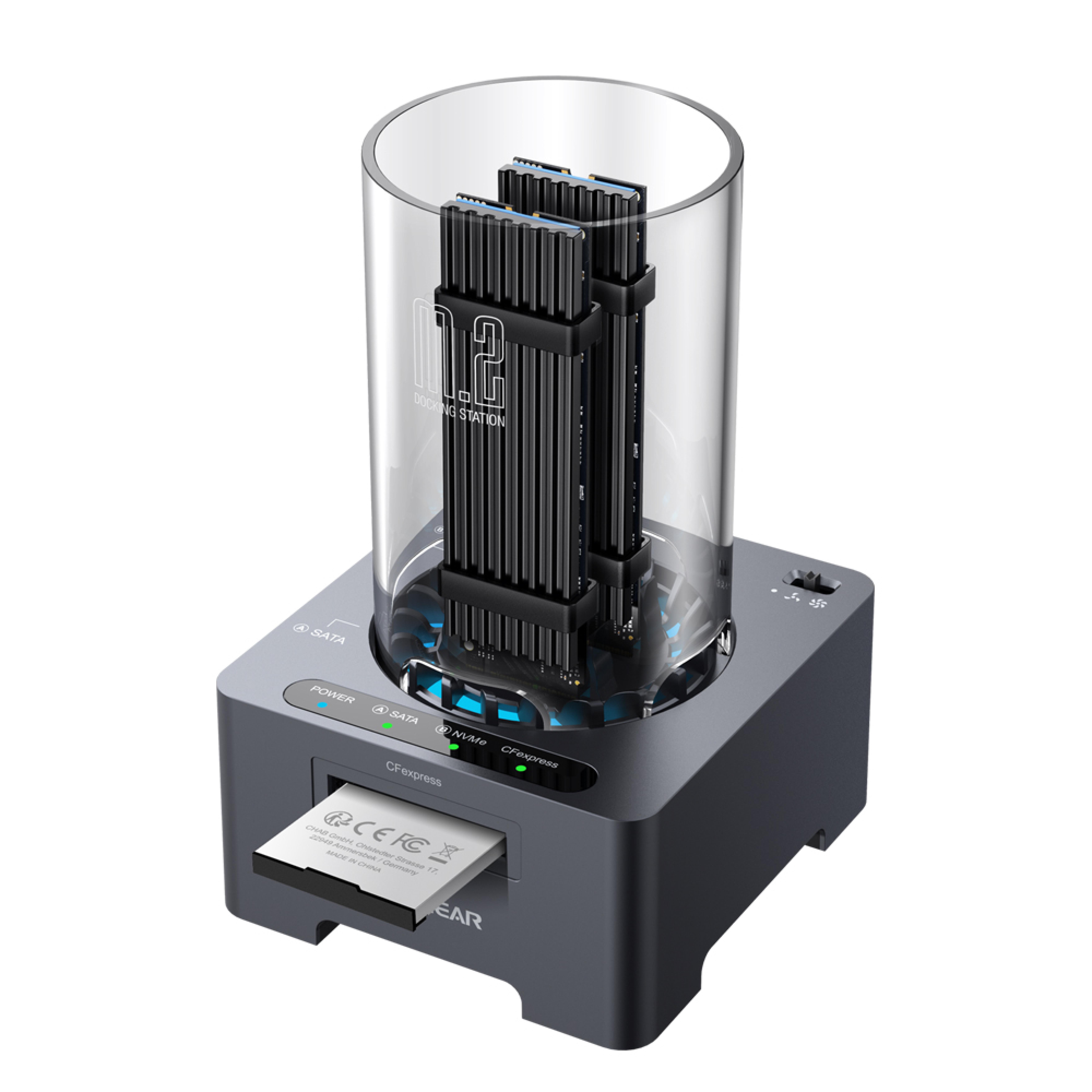GRAUGEAR Docking Station fuer M.2NVMe/NGFF SSD/CF-Express