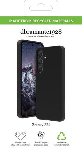 Schwarze dbramante1928 Handyhülle für Samsung Galaxy S24, gefertigt aus recycelten Materialien