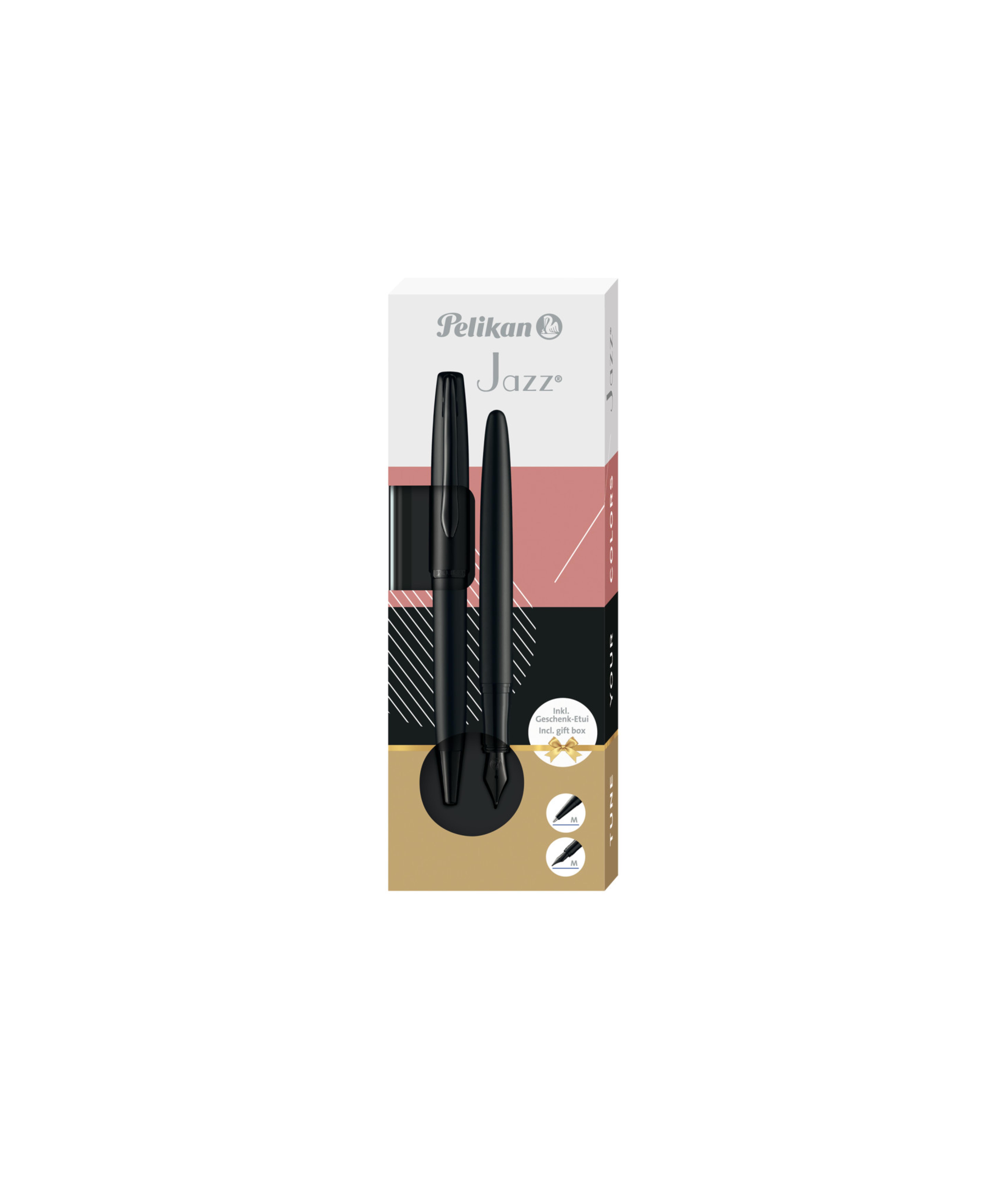 Pelikan Fueller&Kugelschreiber Jazz Noble Elegance Carbon Sw Geschenkb