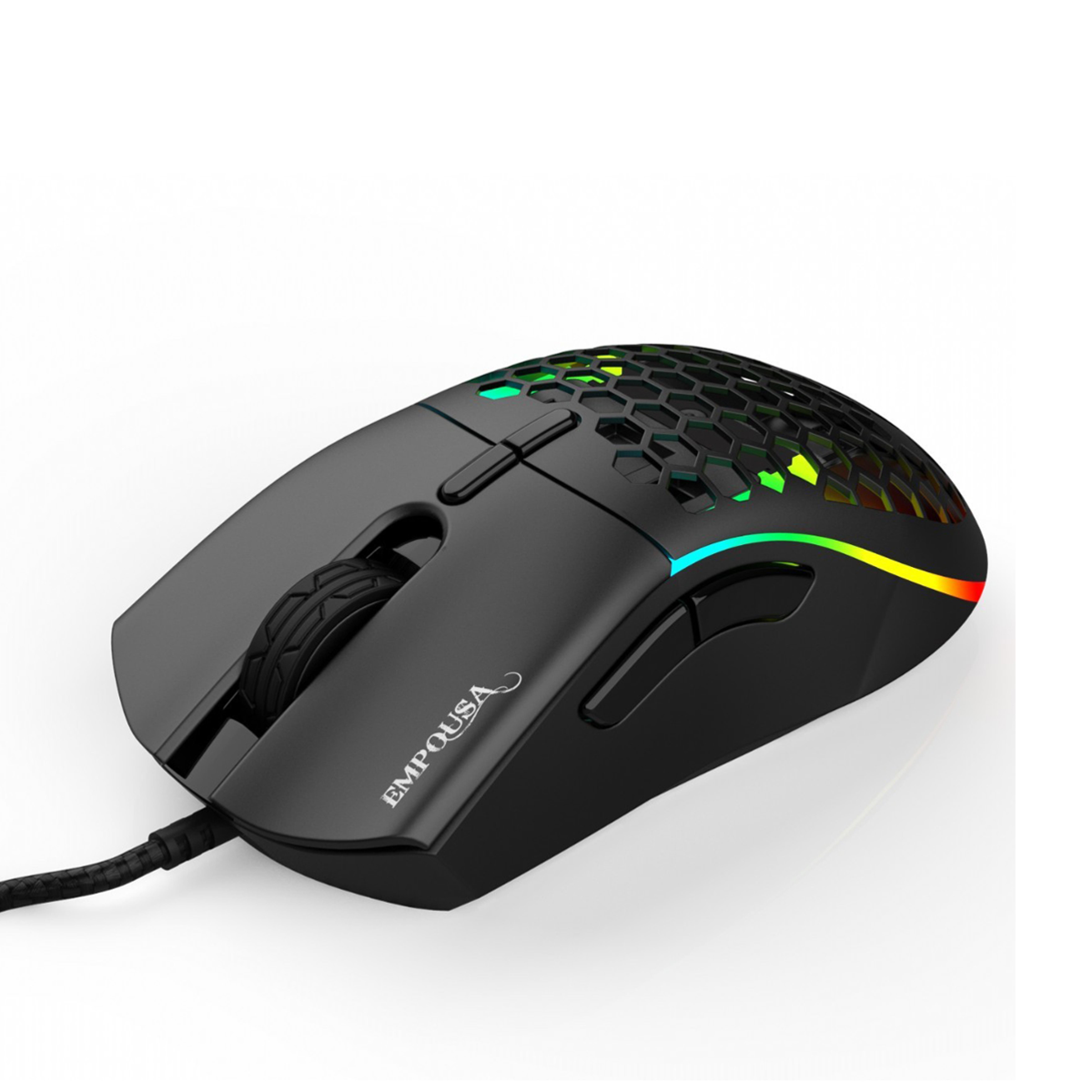 INCA Gaming Maus RGB/10000DPI/ 7Tasten/USB 1.80m schwarz retail