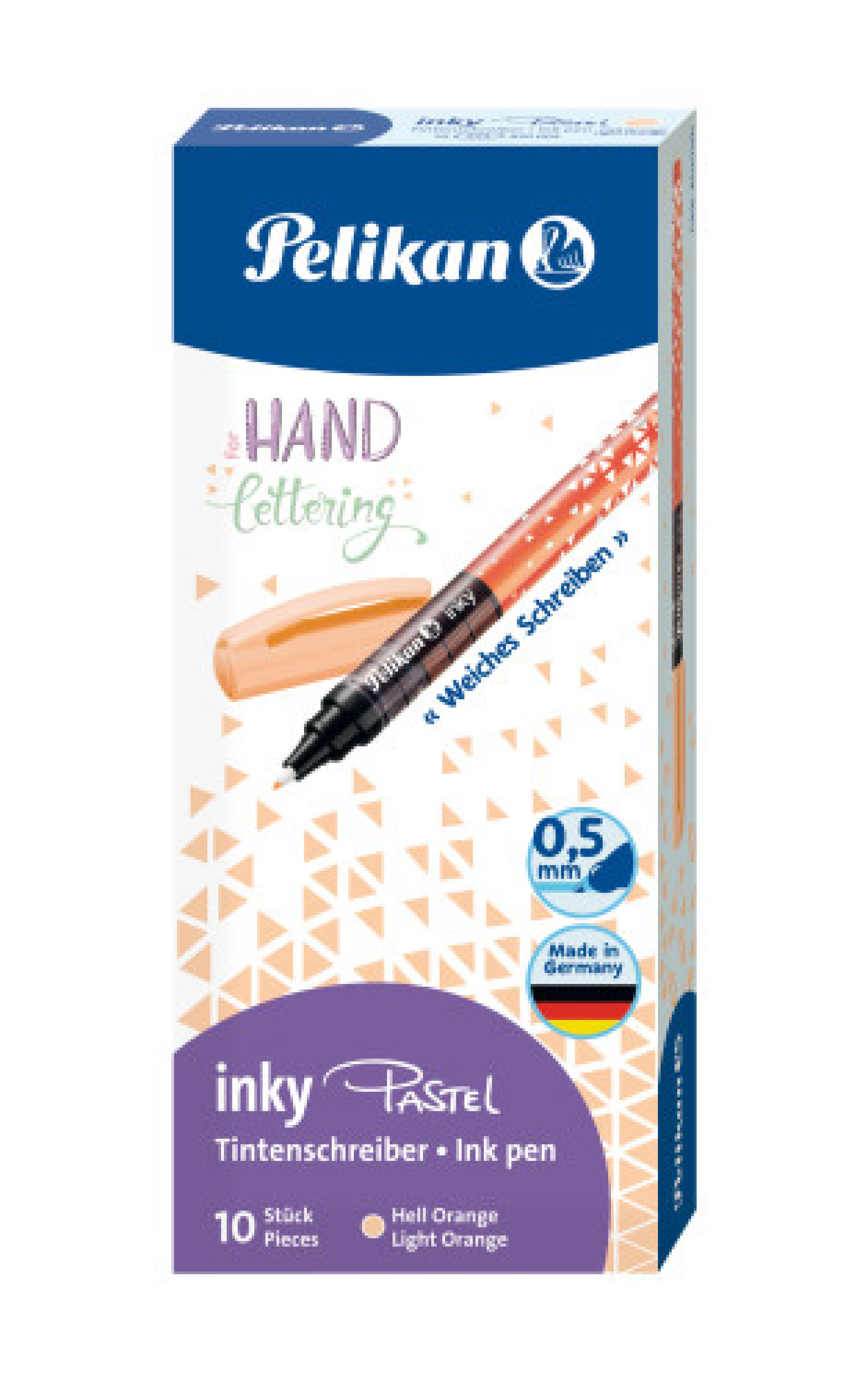 Pelikan Tintenschreiber inky 273 Pastell Orange 10 Stueck Faltschachte