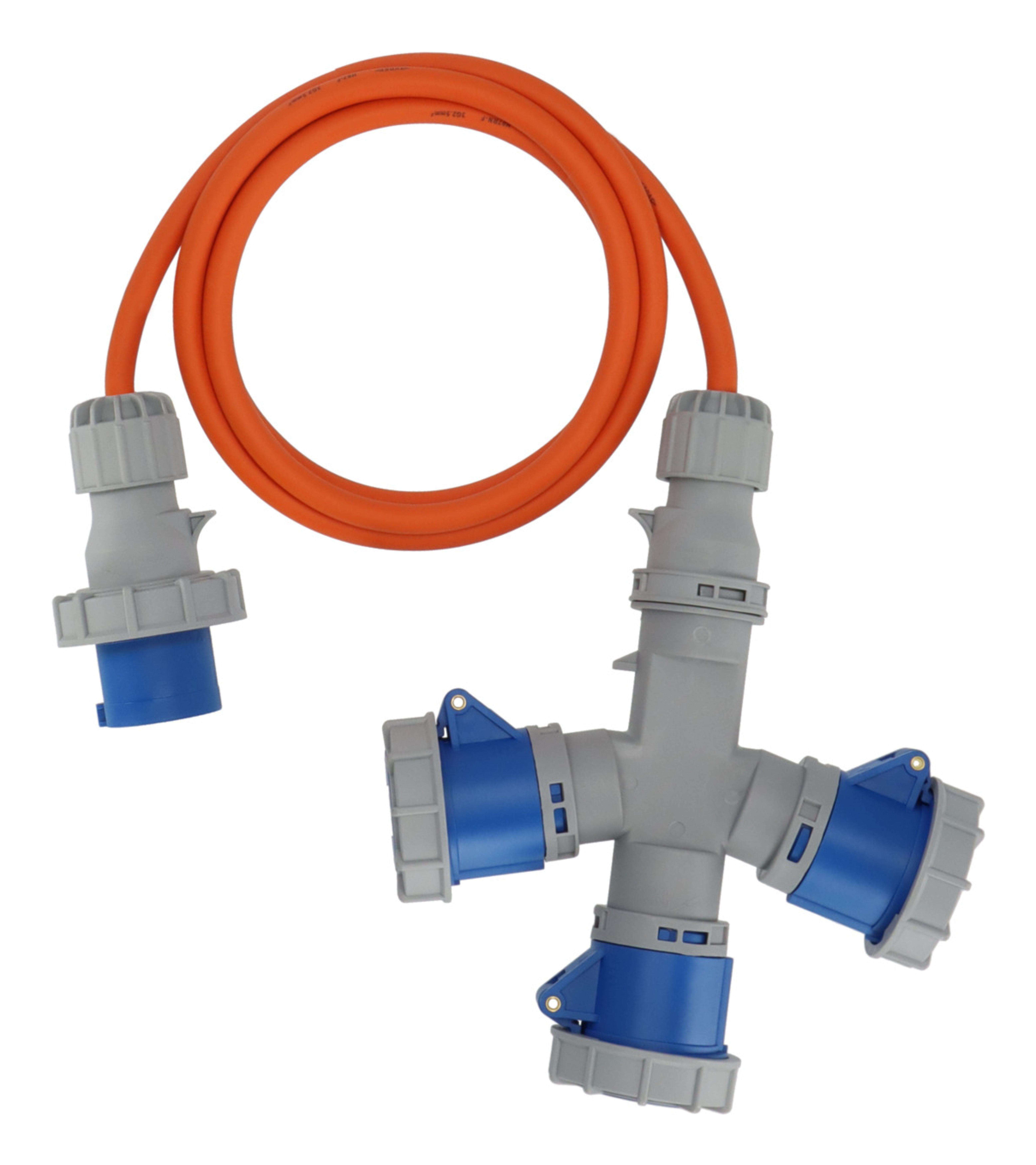 Brennenstuhl Verl.-Kabel CEE 3 Fach Verteiler 16A 2m