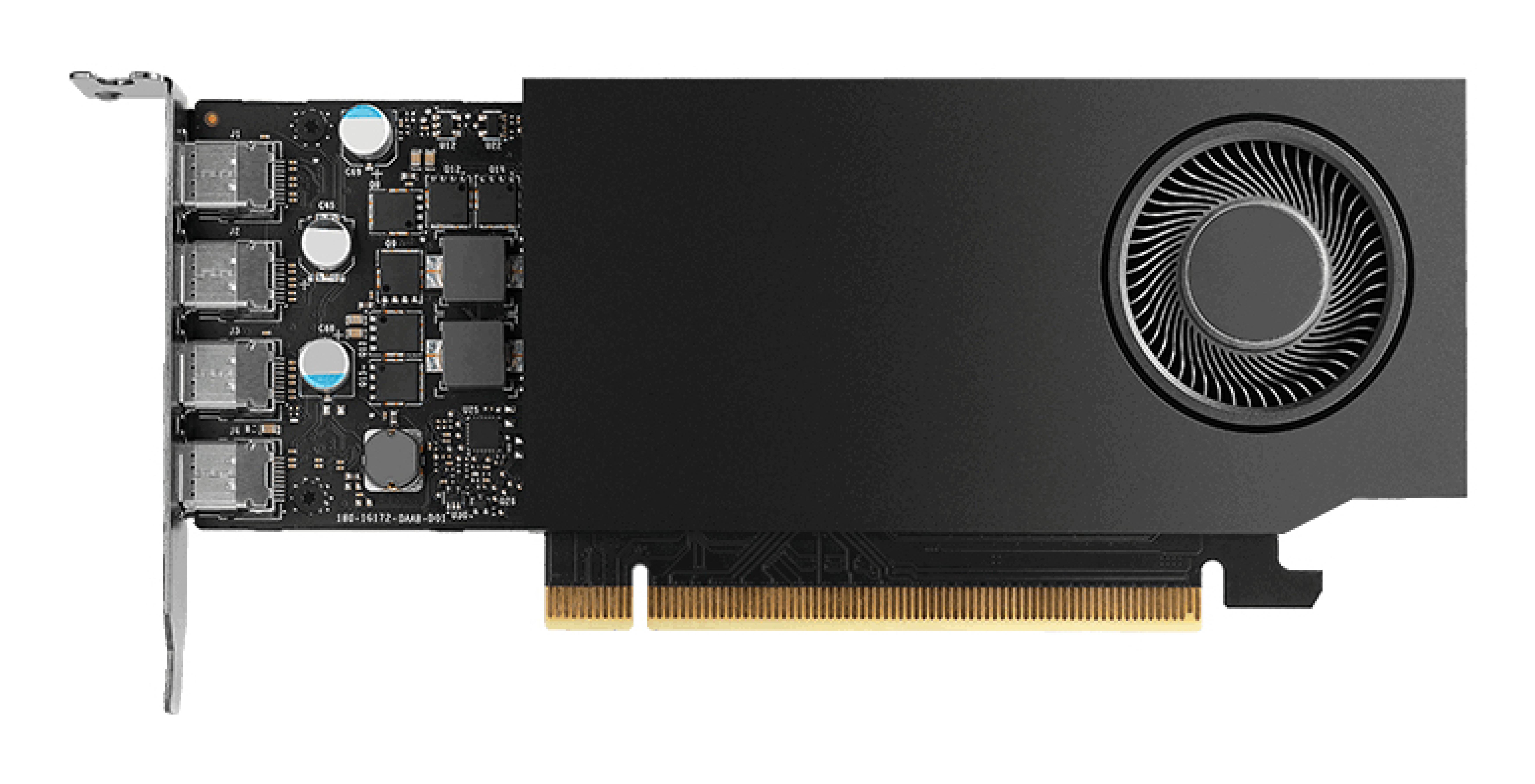 PNY Quadro A1000 (Power Limited) 8GB GDDR6 4xmDP LP