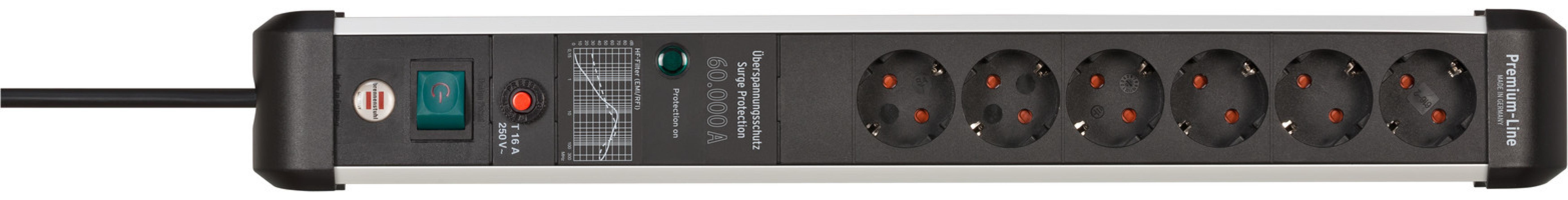 Brennenstuhl Steckdosenleiste Premium-Protect-Line 6x