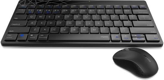 RAPOO 8000M.DE.BLCK Wireless Multi-Mode Mini Combo set