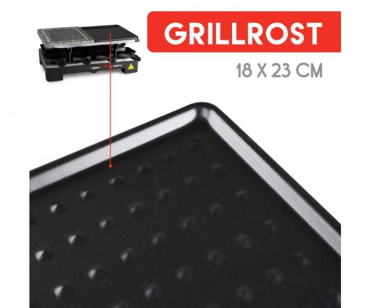 Nahaufnahme eines Grillrostes mit den Maßen 18 x 23 cm für Elektrogrills